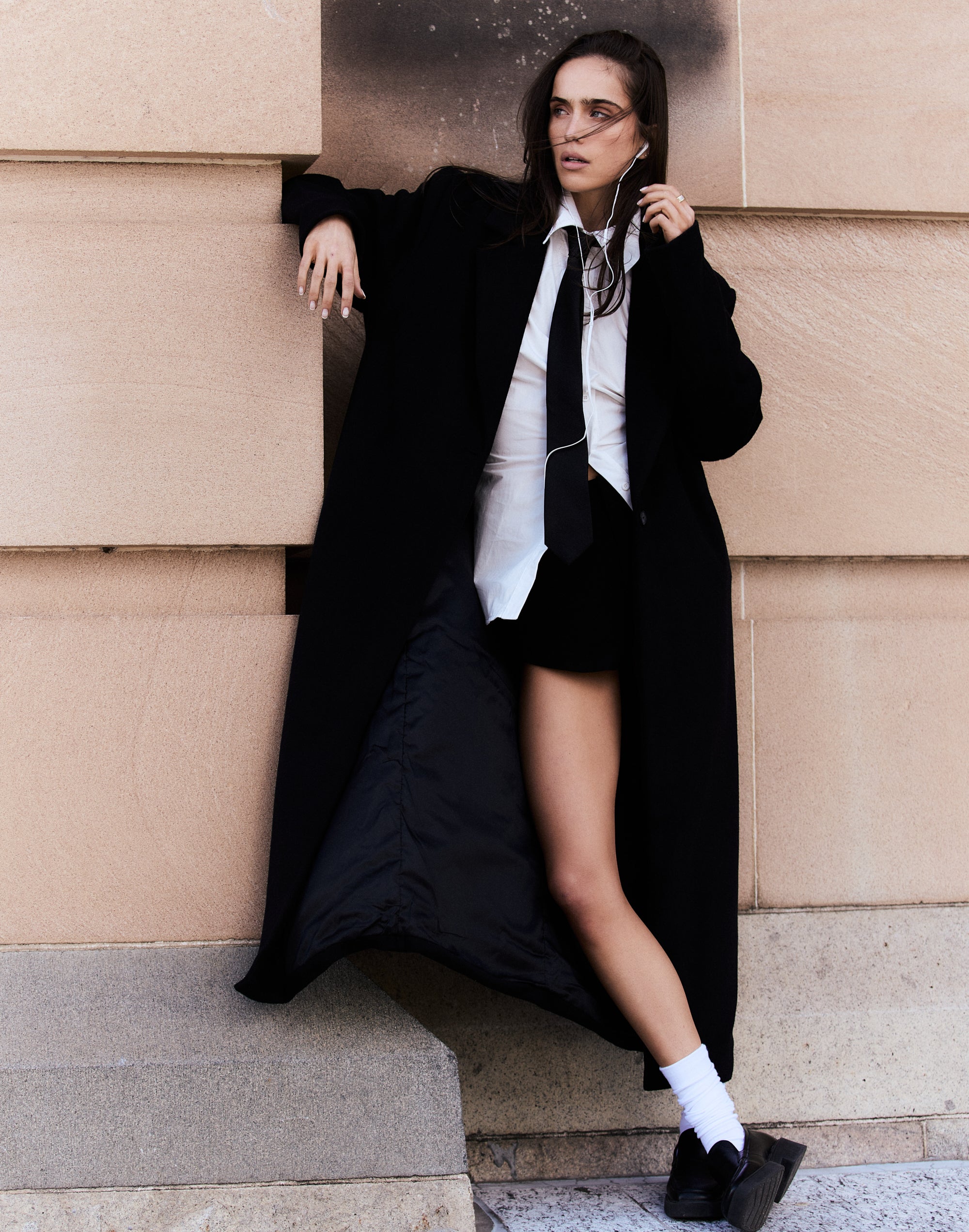 Sorrel Trench Coat (Black) – CHARCOAL