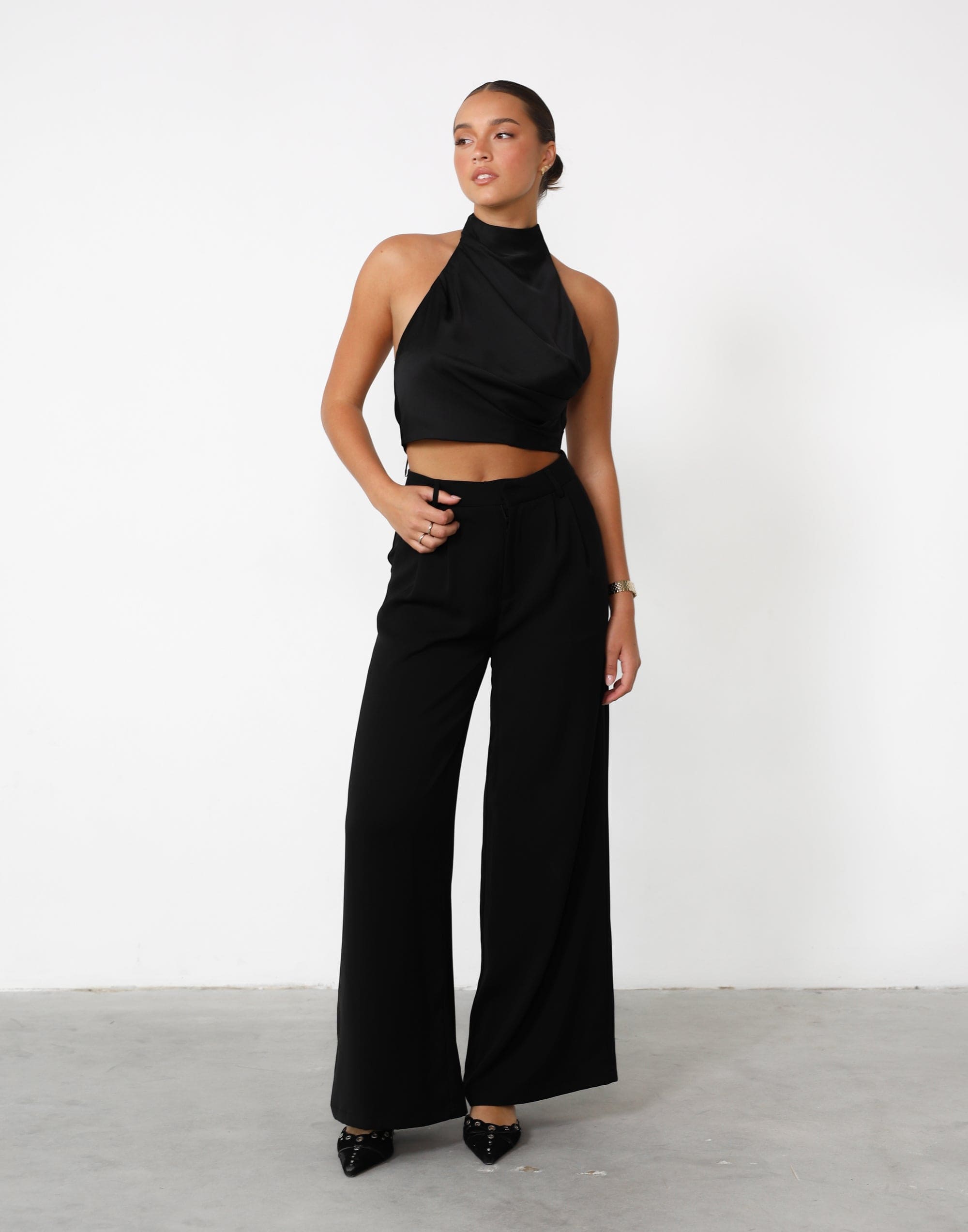 Buy Charcoal Belted Pants Online