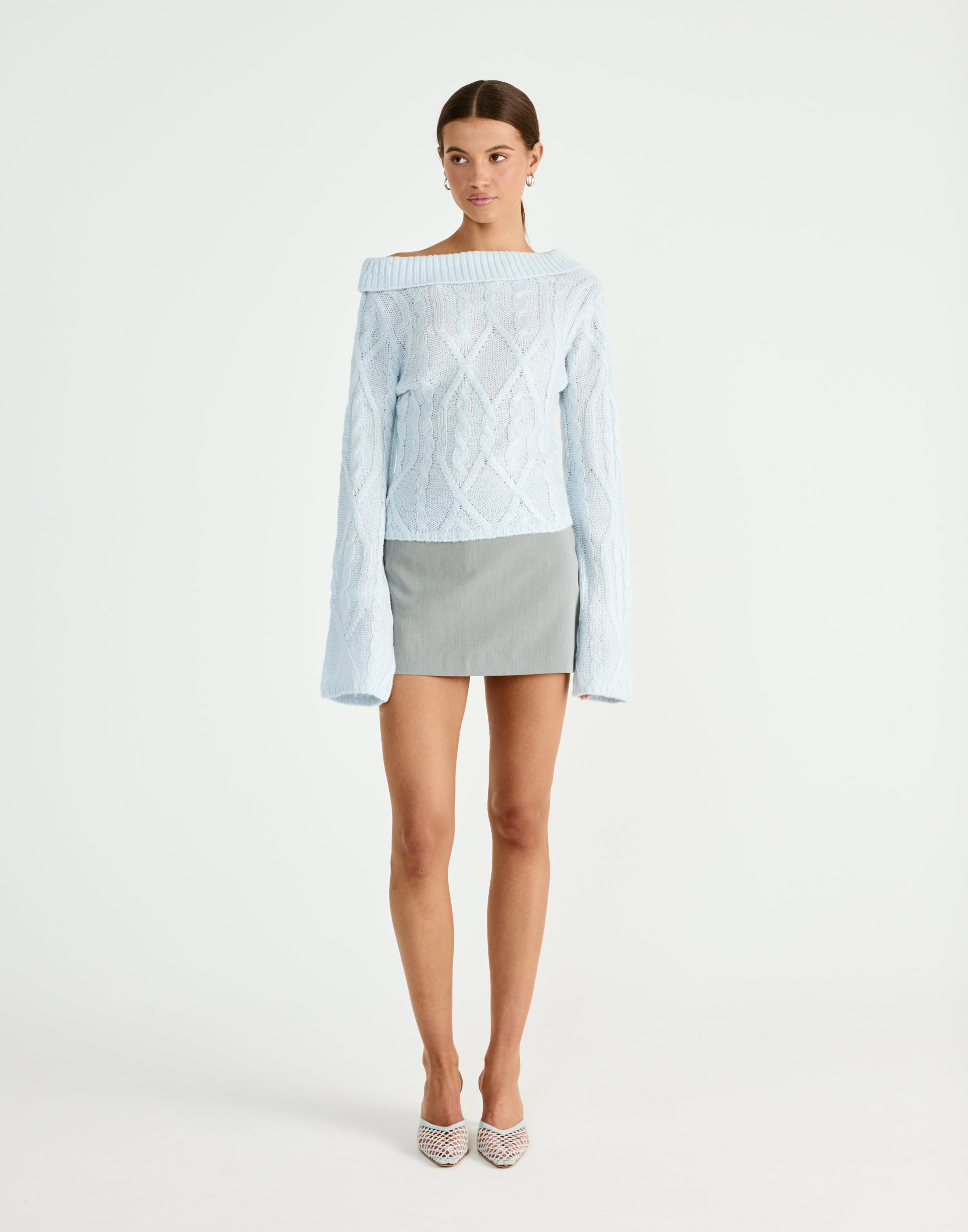 Loch Long Sleeve Top (Baby Blue)