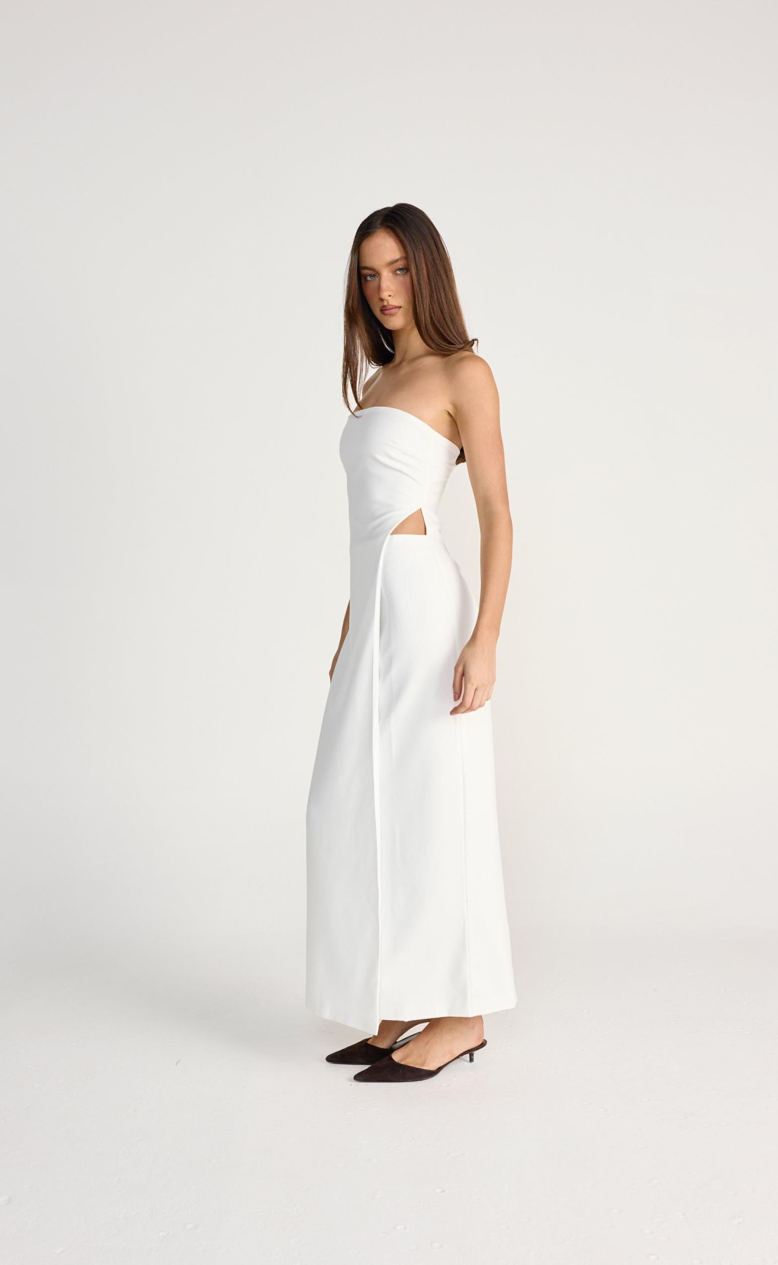 Mendez White Maxi Dress
