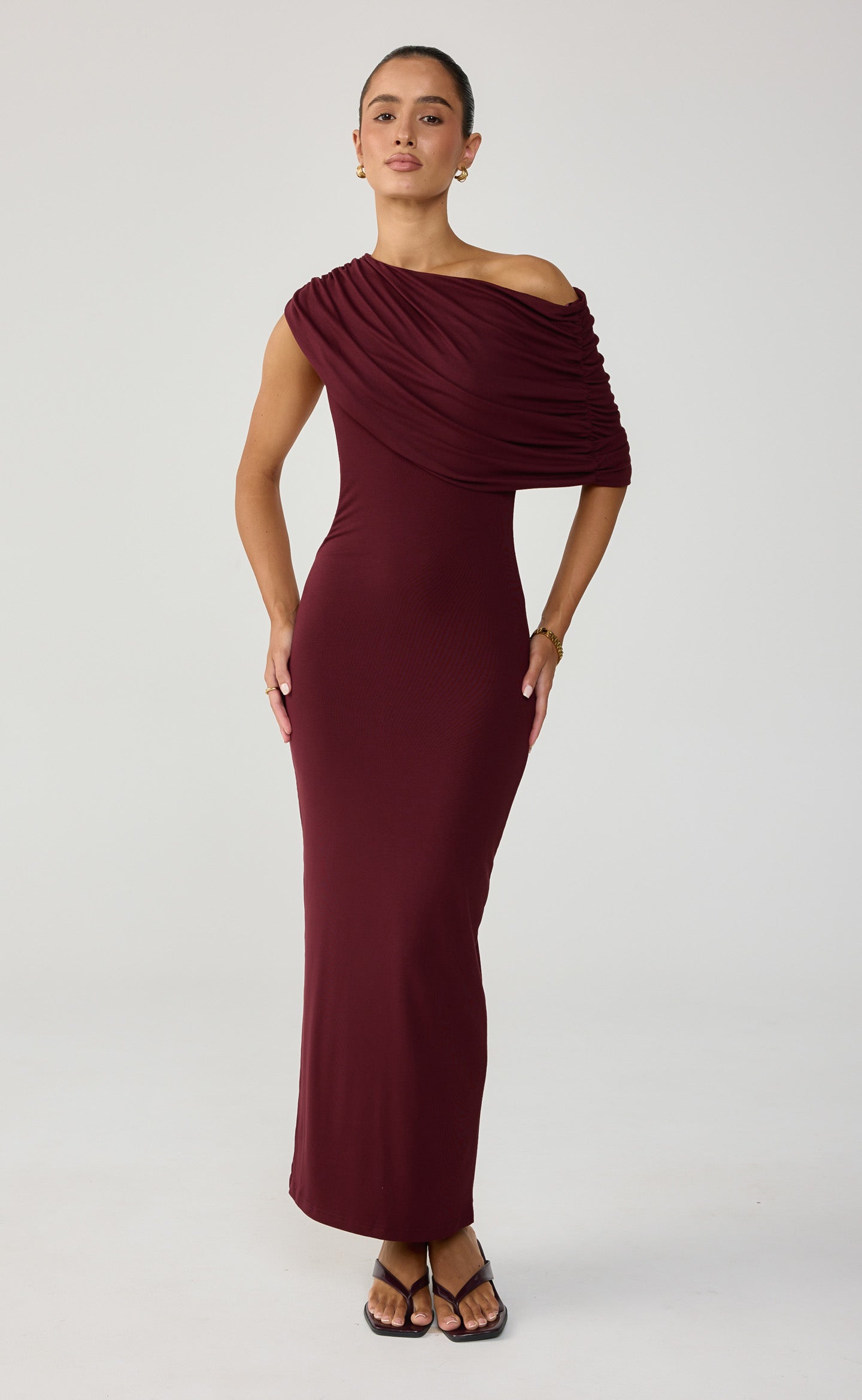 alisa maxi dress Alisa Maxi Dress (Wine) – CHARCOAL