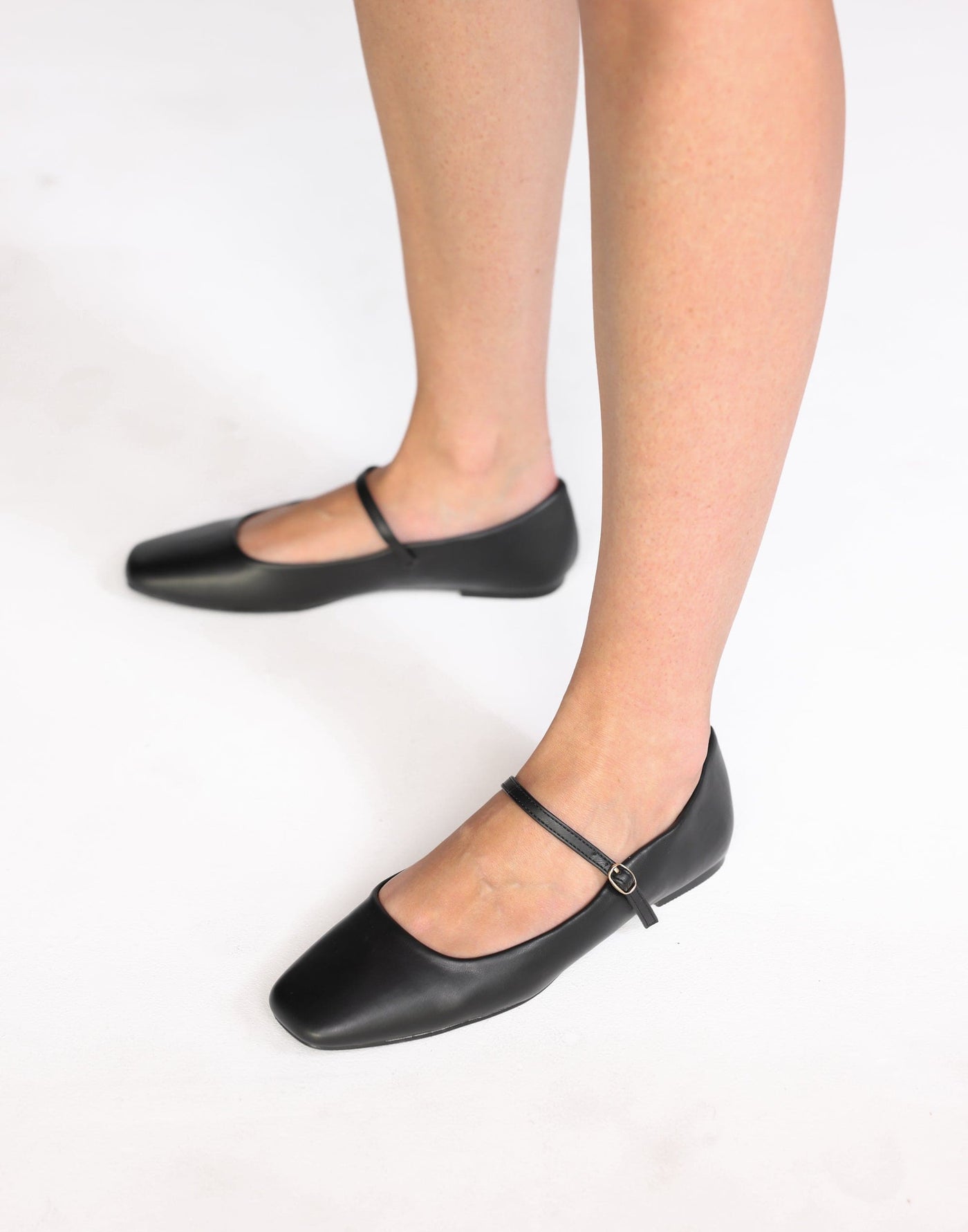 Fion Ballet Flat (Black) - By Billini - Singular Upper Strap Detail Ballet Flat - Women's Shoes - Charcoal Clothing