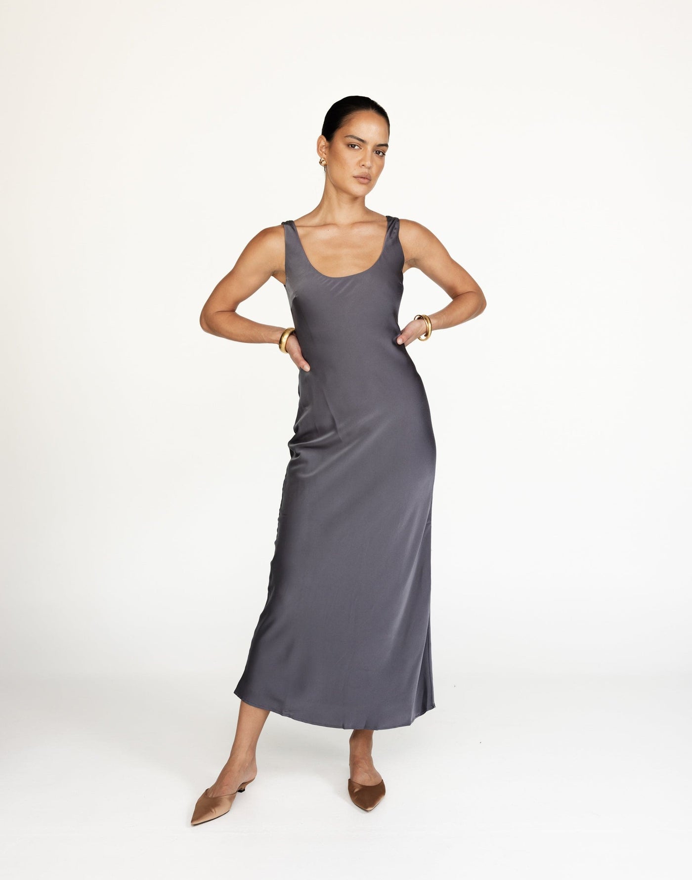 CamillIo Maxi Dress (Slate) | Charcoal Clothing Exclusive - - Women's Dress - Charcoal Clothing