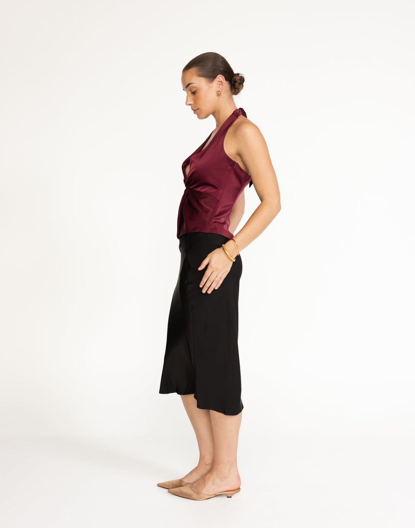 Cecil Top (Plum) | CHARCOAL Exclusive - Halter Top - Women's Top - Charcoal Clothing