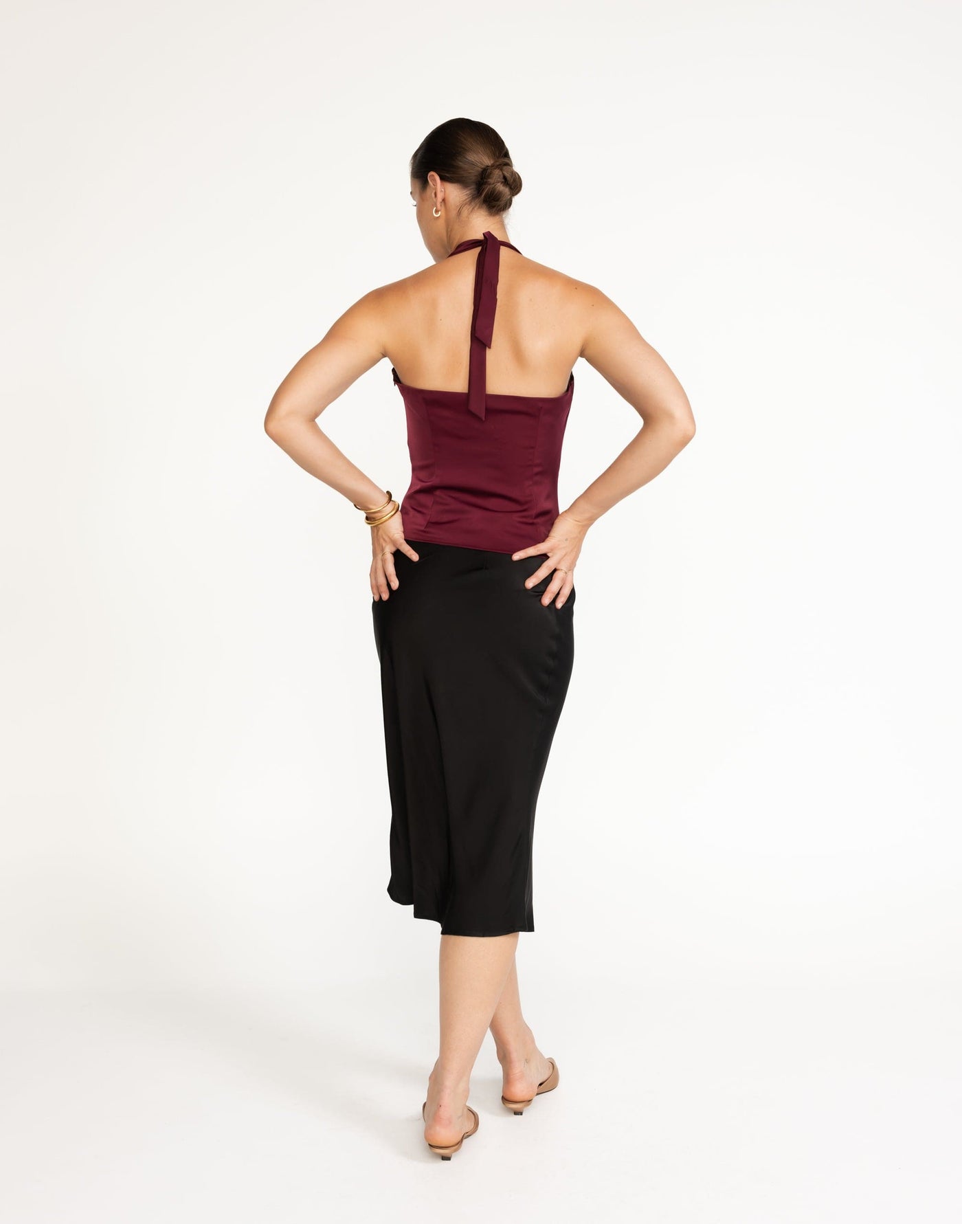 Cecil Top (Plum) | CHARCOAL Exclusive - Halter Top - Women's Top - Charcoal Clothing