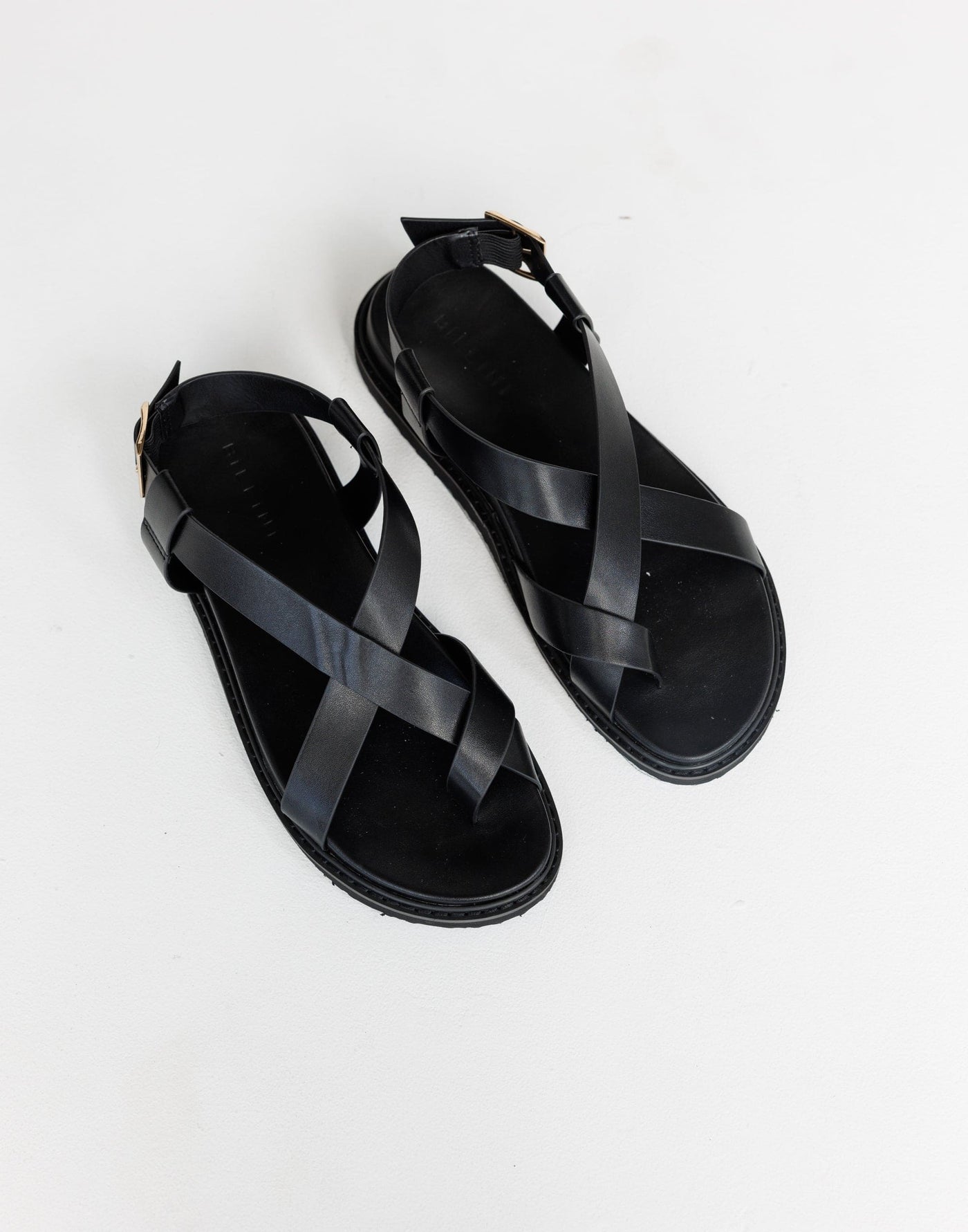 Zarai Sandals (Black) - By Billini - Strappy Upper Buckle Fastening Toe Strap Sandal - Women's Shoes - Charcoal Clothing