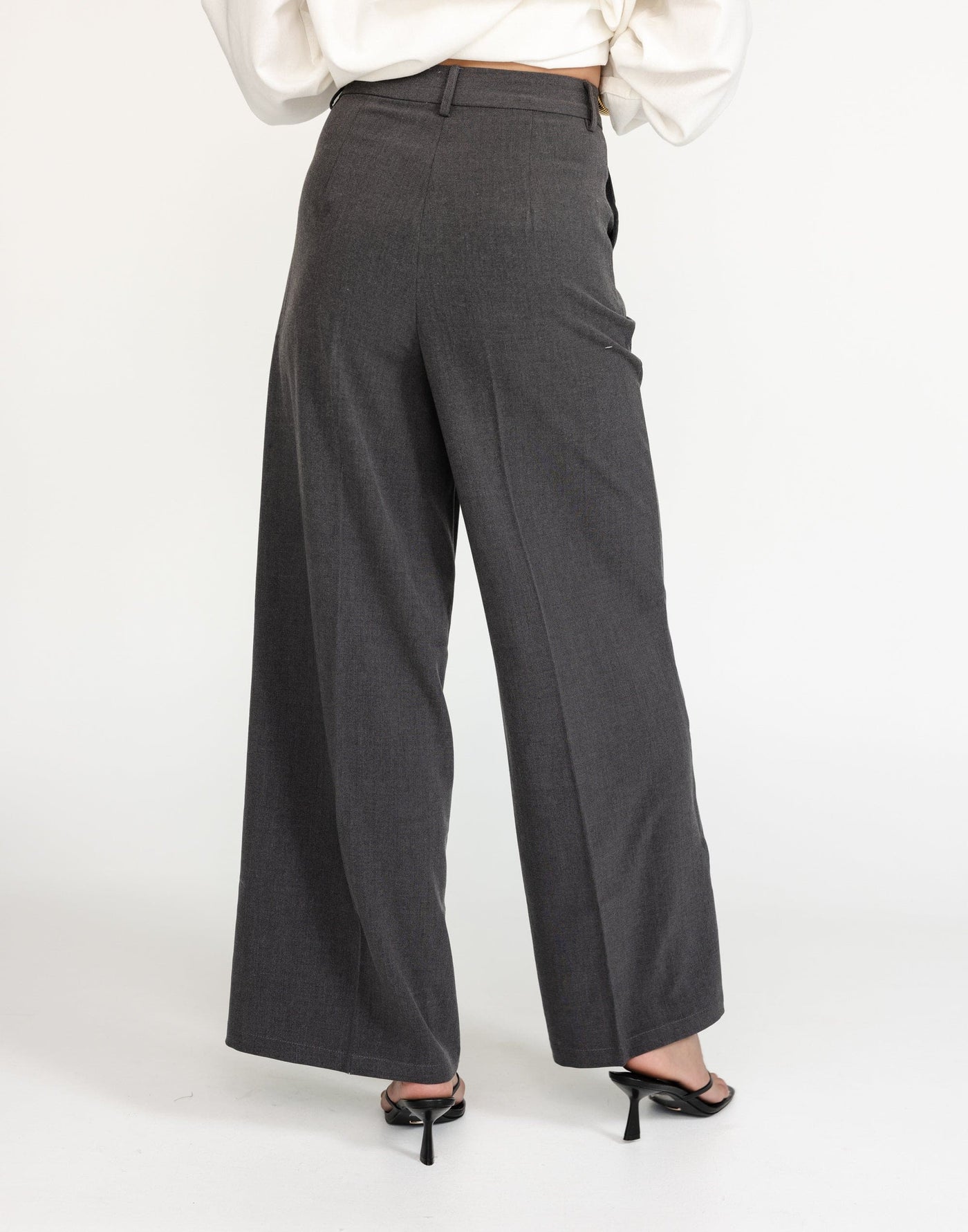 Harper Pants (Grey) - High Waisted Pants - Women's Pants - Charcoal Clothing