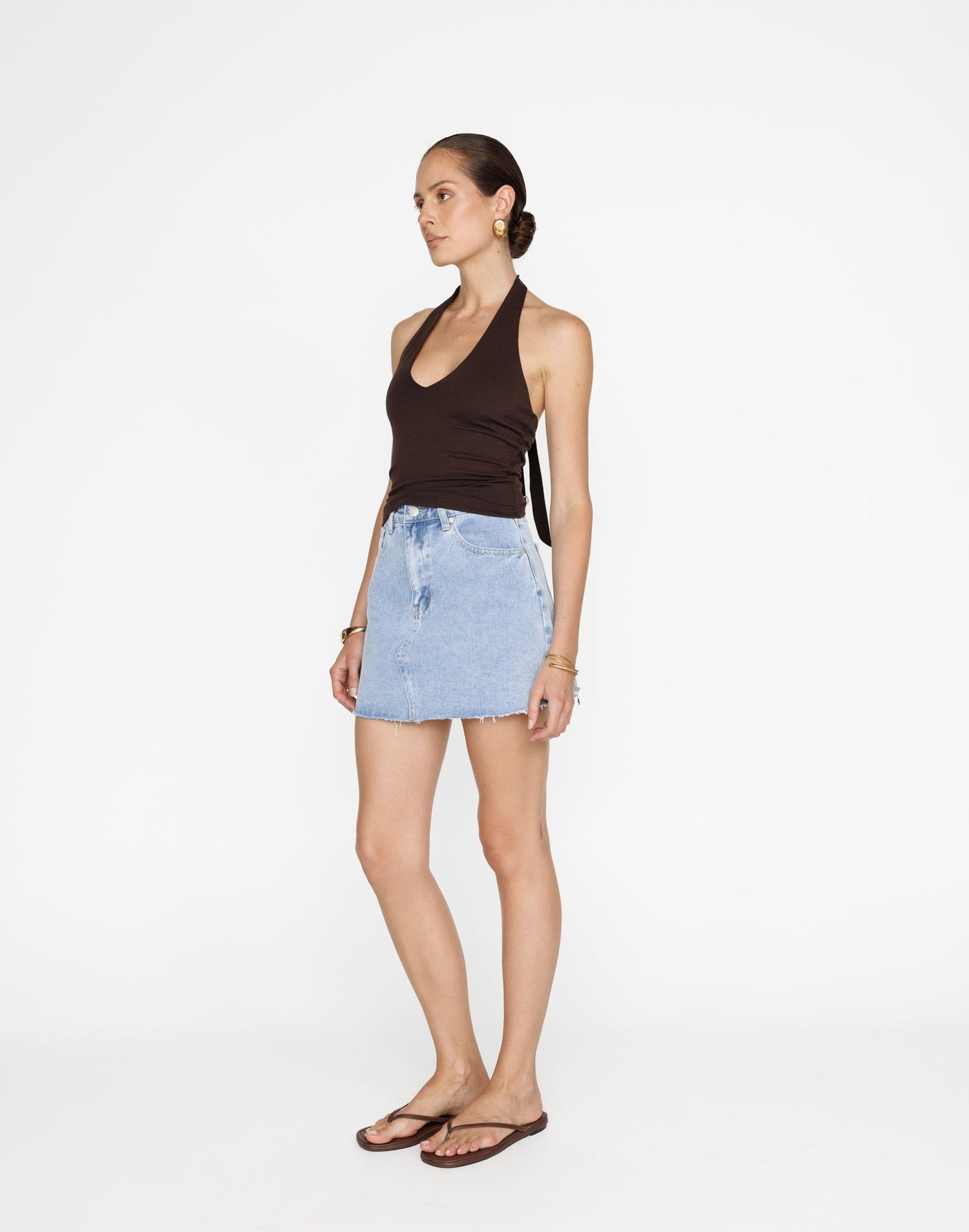 Asher Denim Mini Skirt (Light Vintage) | CHARCOAL Exclusive - - Women's Skirt - Charcoal Clothing