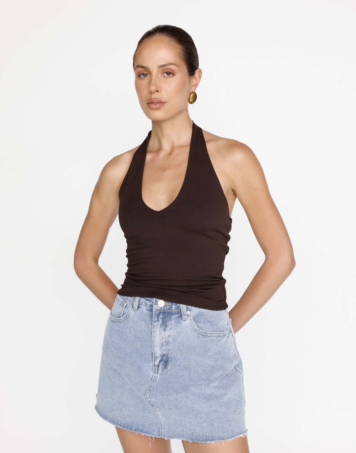 Asher Denim Mini Skirt (Light Vintage) | CHARCOAL Exclusive - - Women's Skirt - Charcoal Clothing