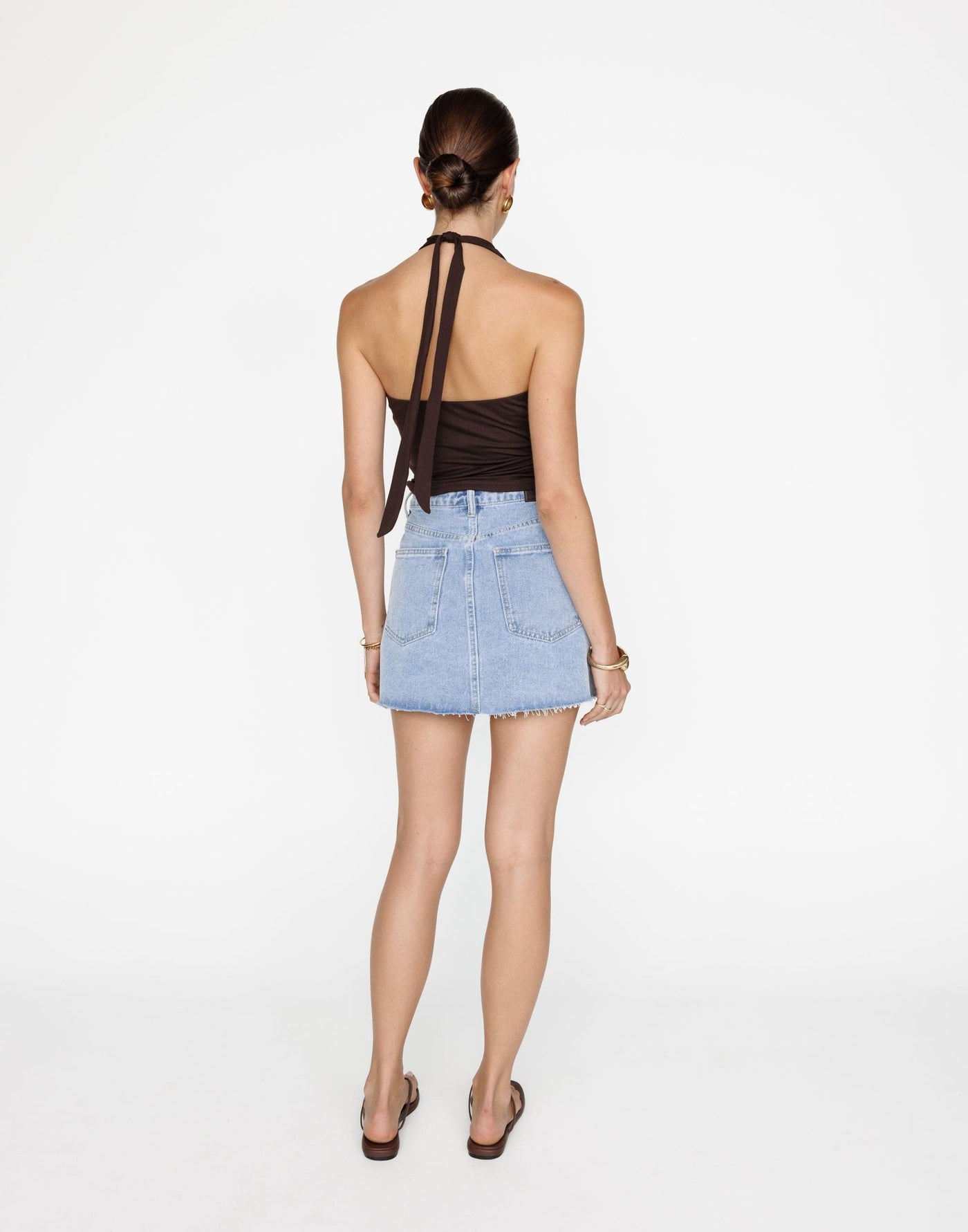 Asher Denim Mini Skirt (Light Vintage) | CHARCOAL Exclusive - - Women's Skirt - Charcoal Clothing