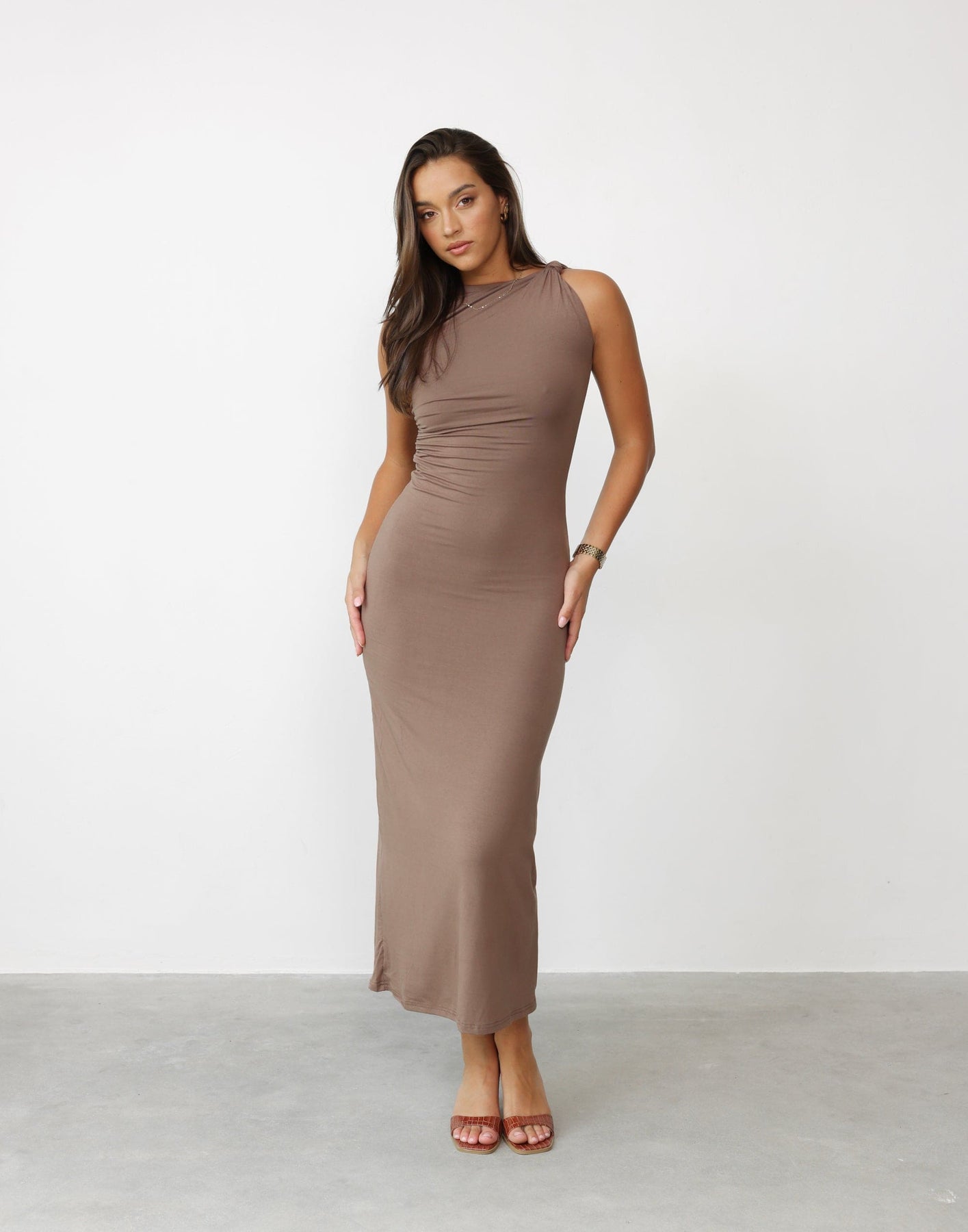 Collective Dress - Sahana Maxi Dress (Mocha) sixth image