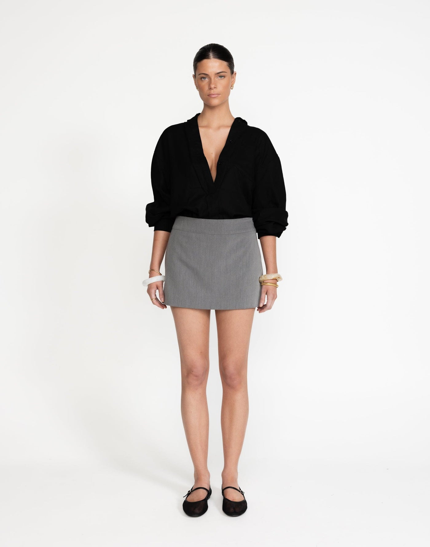 Mckenzie Linen Shirt (Black) - Long Sleeve Button Up Shirt - Women's Shirt - Charcoal Clothing