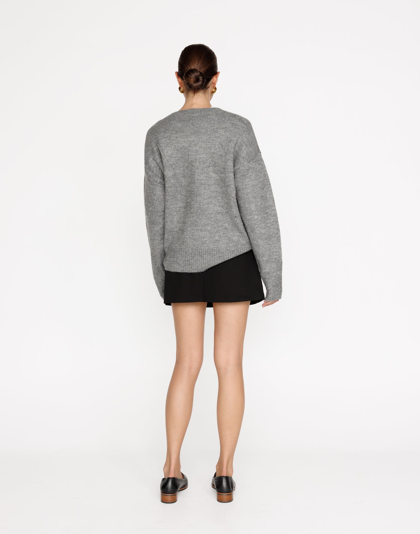 Alva Knit Jumper (Grey Marle) | CHARCOAL Exclusive - Crew Neck Soft Knit Jumper - Women's Outerwear - Charcoal Clothing