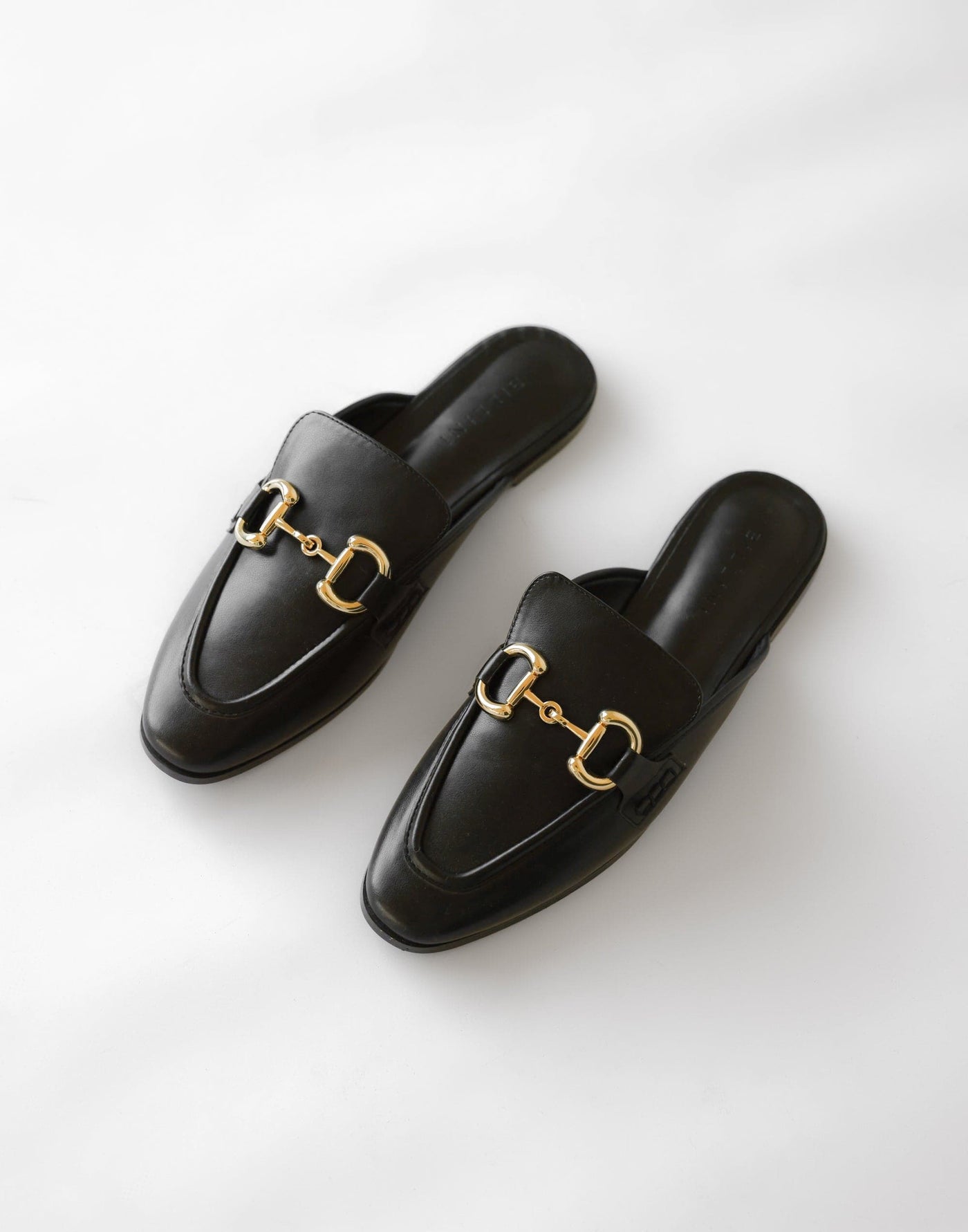 Olene Loafer (Black) - By Billini - Round Pointed Toe Gold Embellishment Loafer - Women's Shoes - Charcoal Clothing