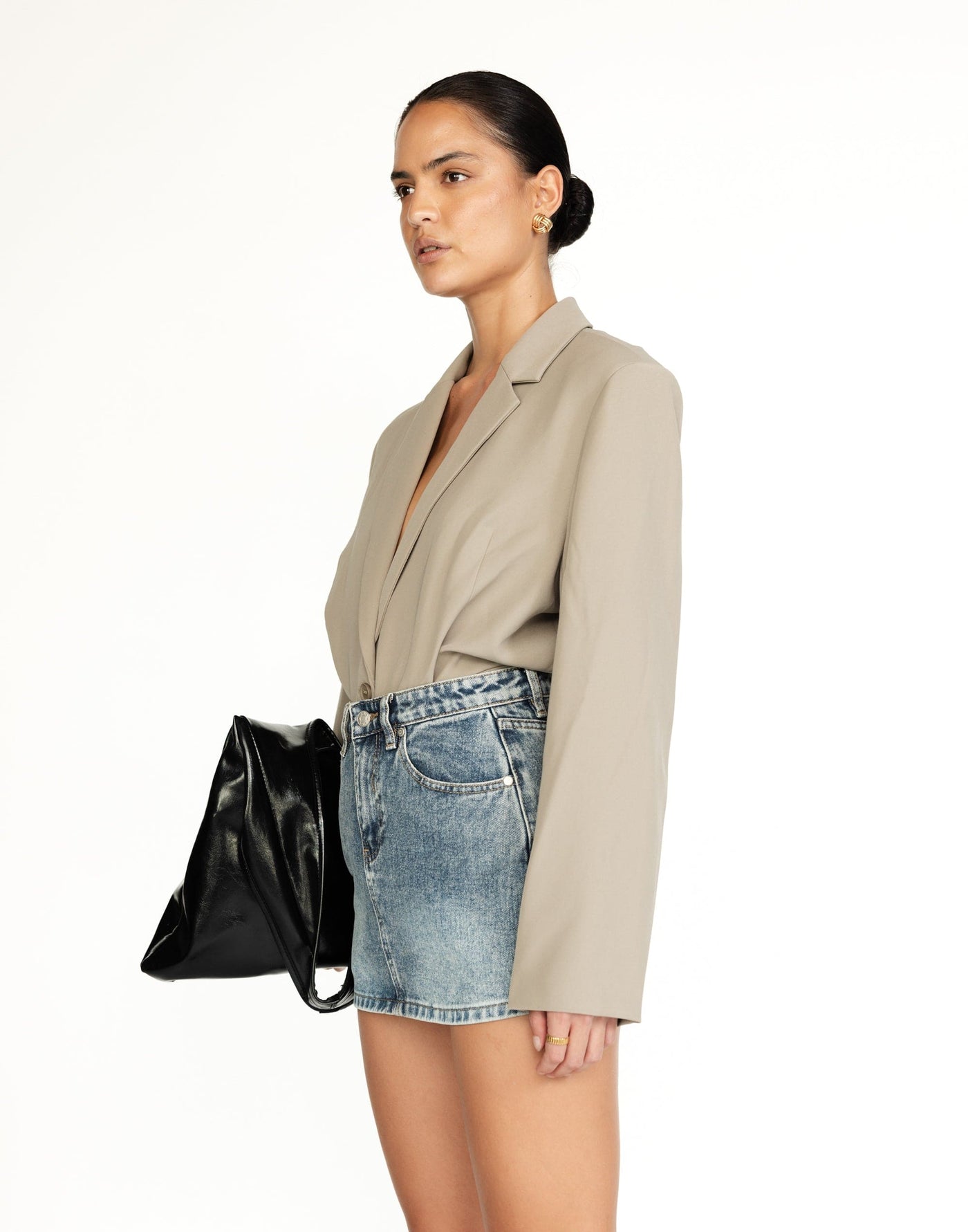 Riri Denim Mini Skirt (Faded) | CHARCOAL Exclusive - Mid Rise Basic Denim Mini Skirt - Women's Skirt - Charcoal Clothing