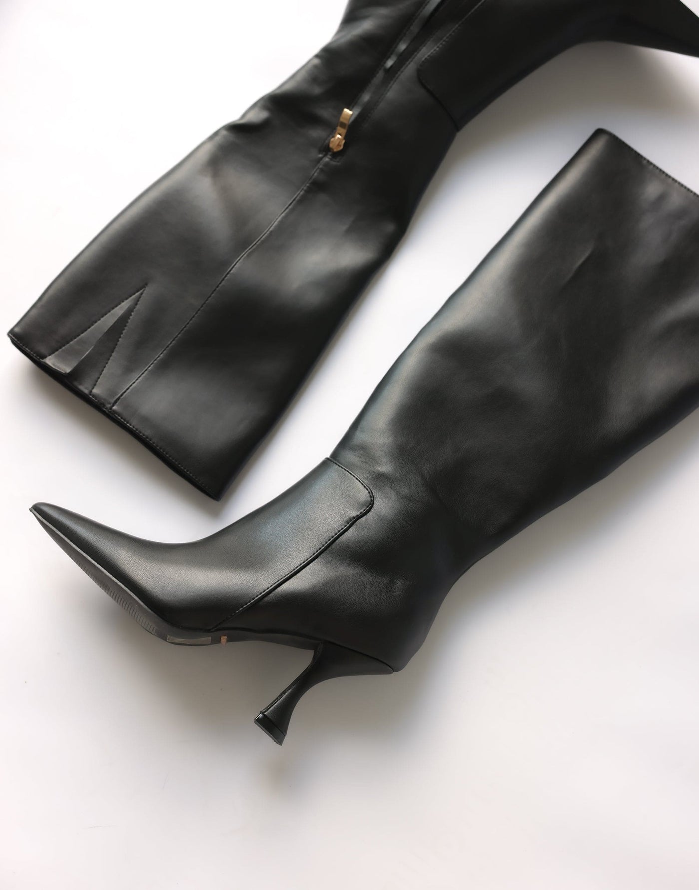 Ilissa Boots (Black) - By Billini - Pointed Toe Knee High Boots - Women's Shoes - Charcoal Clothing