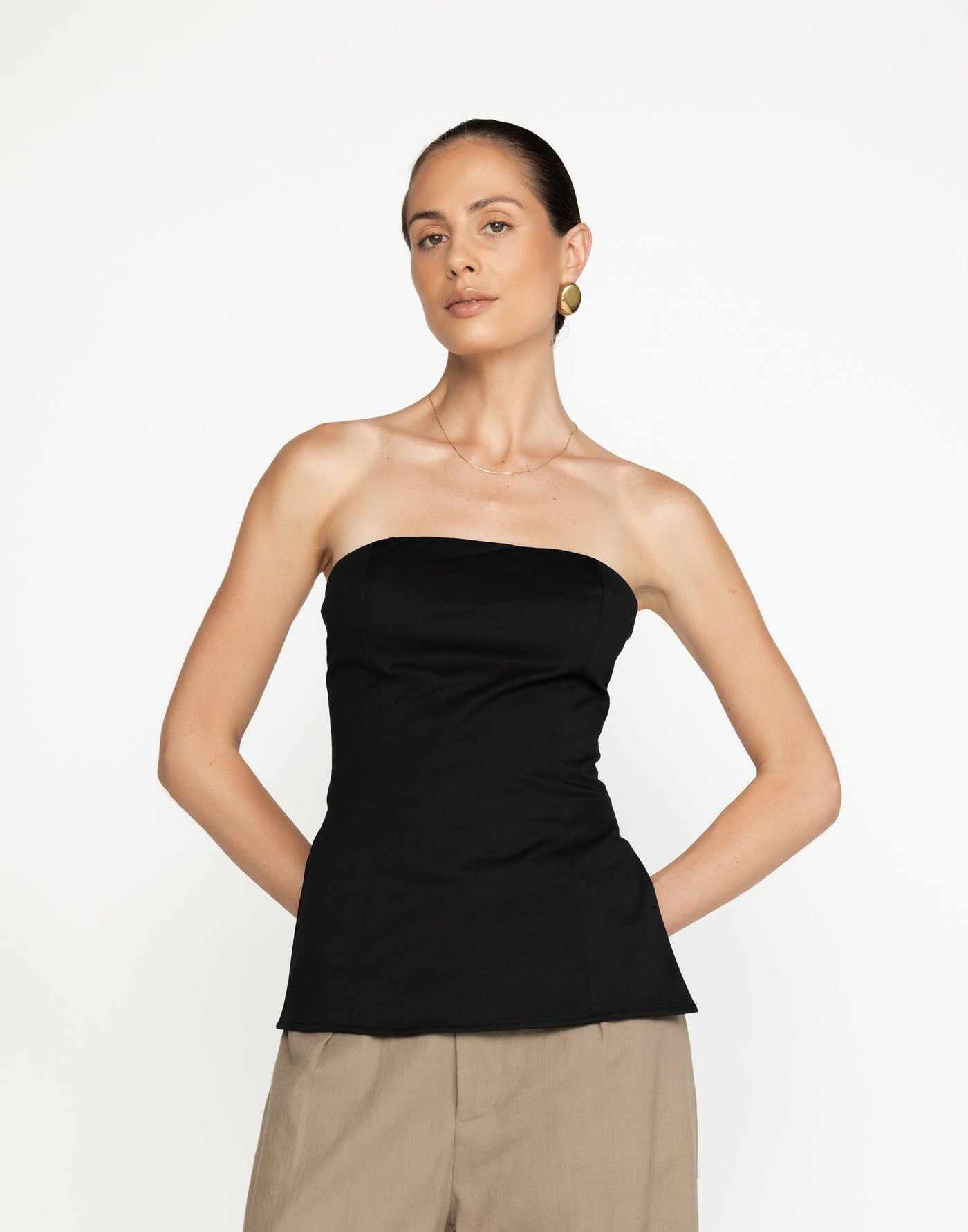 Madelaine Strapless Top (Black) | CHARCOAL Exclusive - - Women's Top - Charcoal Clothing