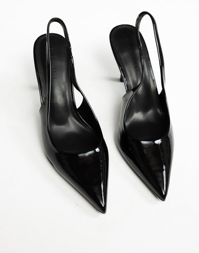 Blondie Heels (Black Patent) - By Billini - - Women's Shoes - Charcoal Clothing