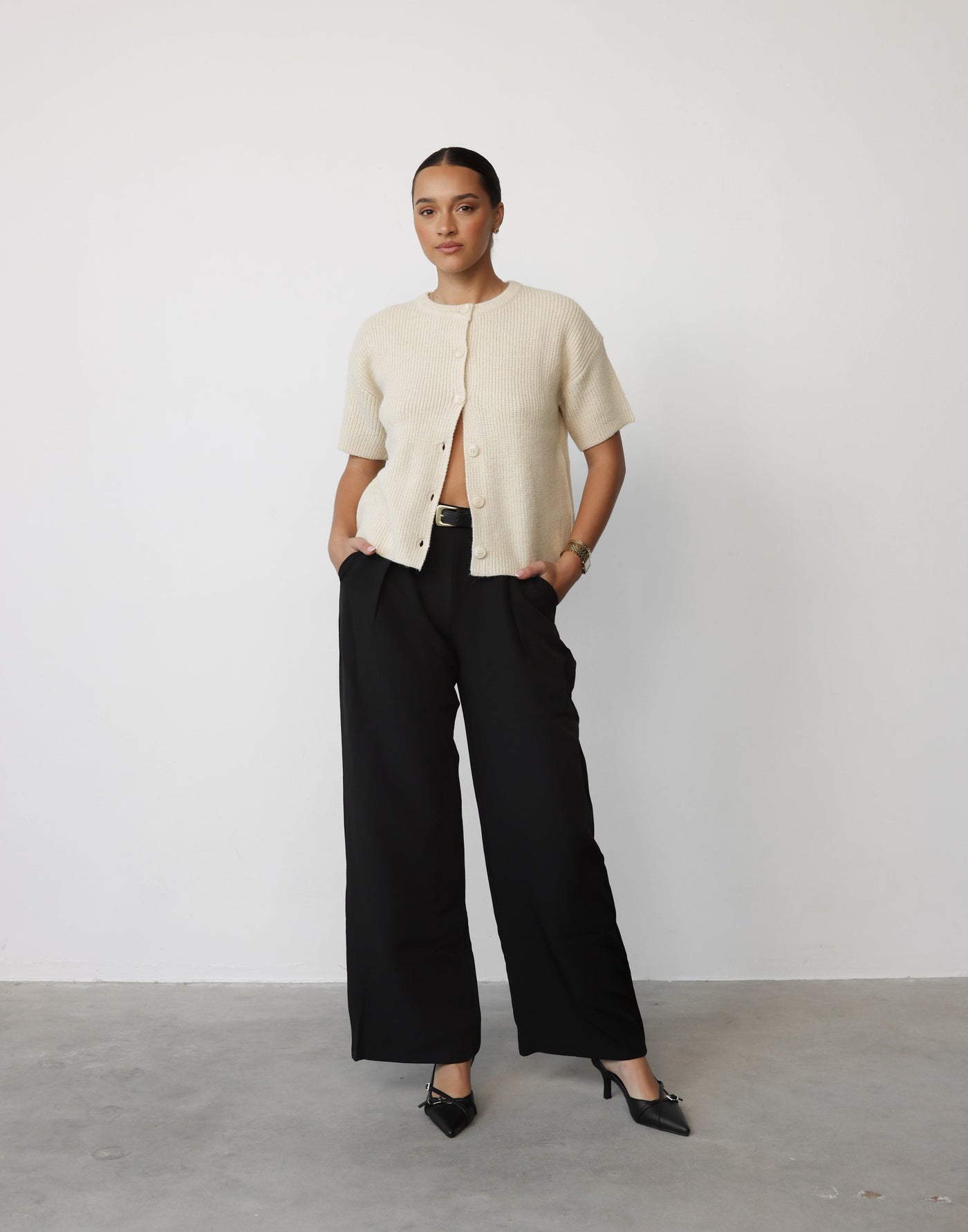 Malakai Pants (Black) | CHARCOAL Exclusive - High Waisted Business Pant - Women's Pants - Charcoal Clothing