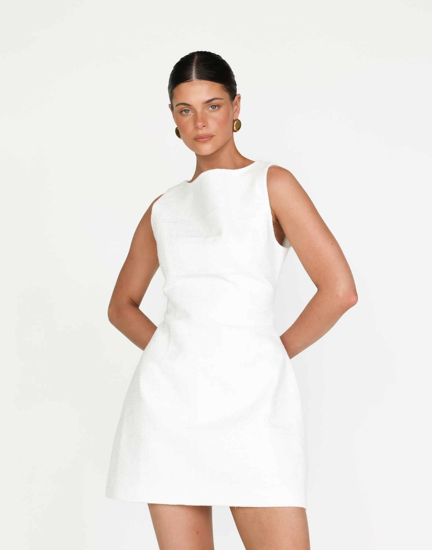 Collective Dress - Anders Mini Dress (Textured White)
                Add to wishlist fifth image