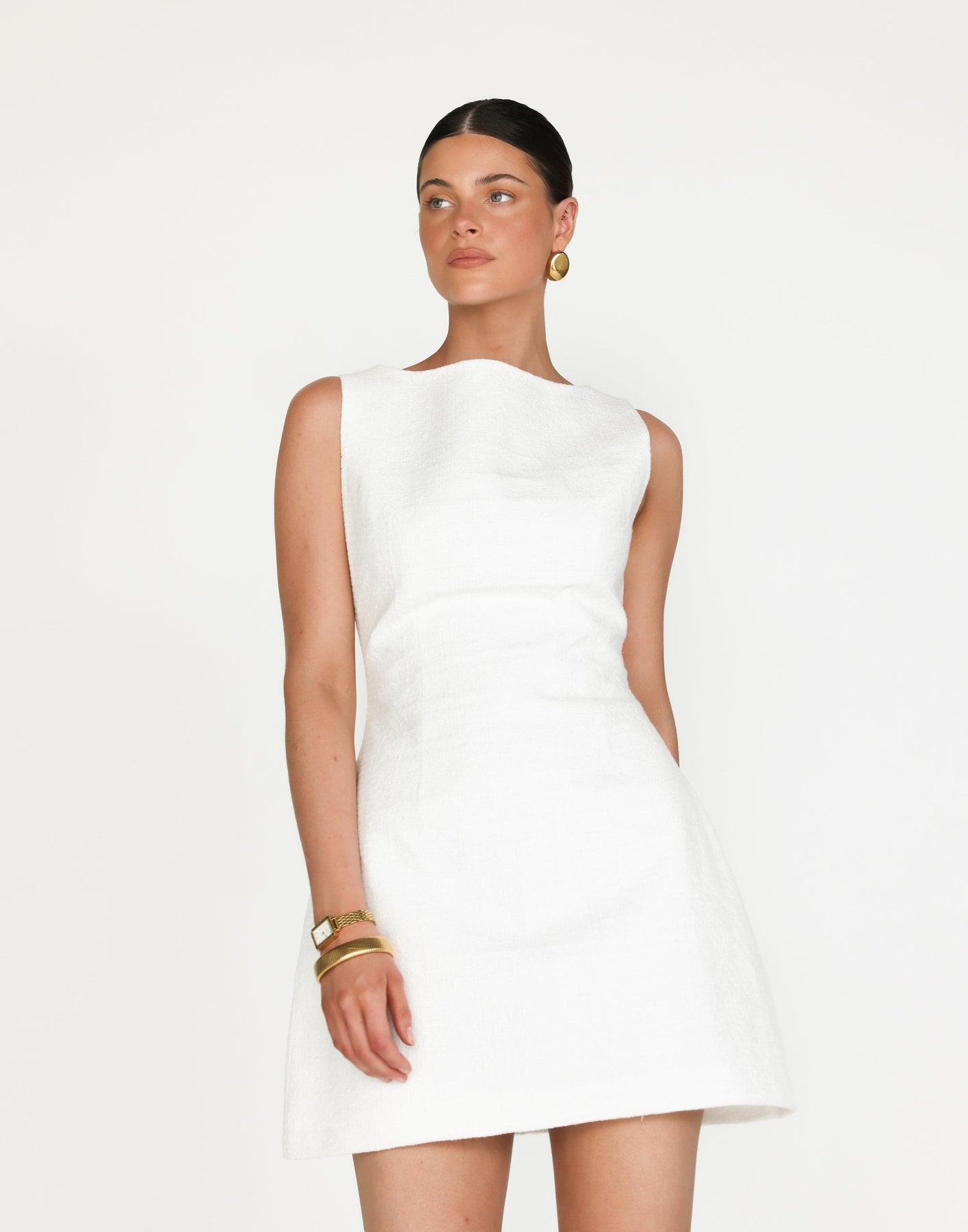 Collective Dress - Anders Mini Dress (Textured White)
                Add to wishlist sixth image