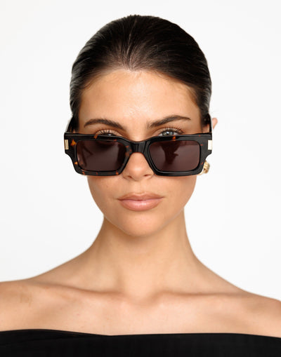 The Sara Sunglasses (Amber Tort) - By Banb - - Women's Accessories - Charcoal Clothing