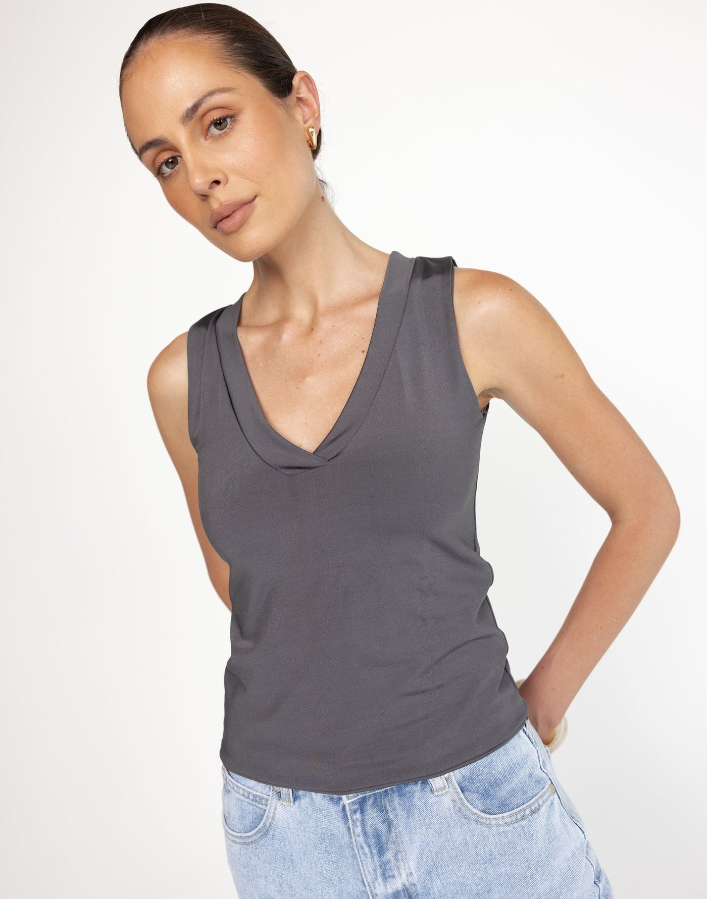  - Women's Top - Charcoal Clothing