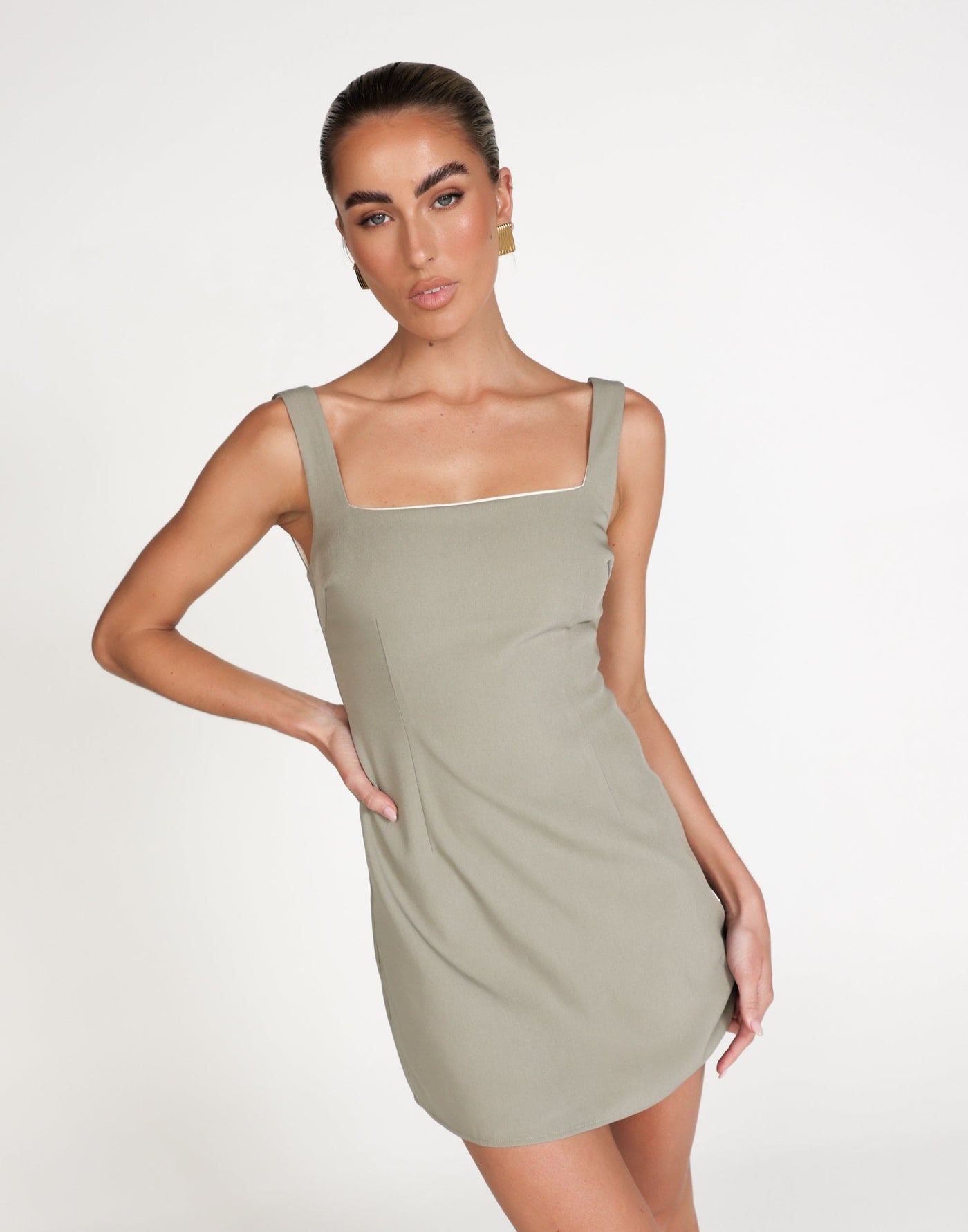 Eliya Mini Dress (Seagrass) | CHARCOAL Exclusive - - Women's Dress - Charcoal Clothing