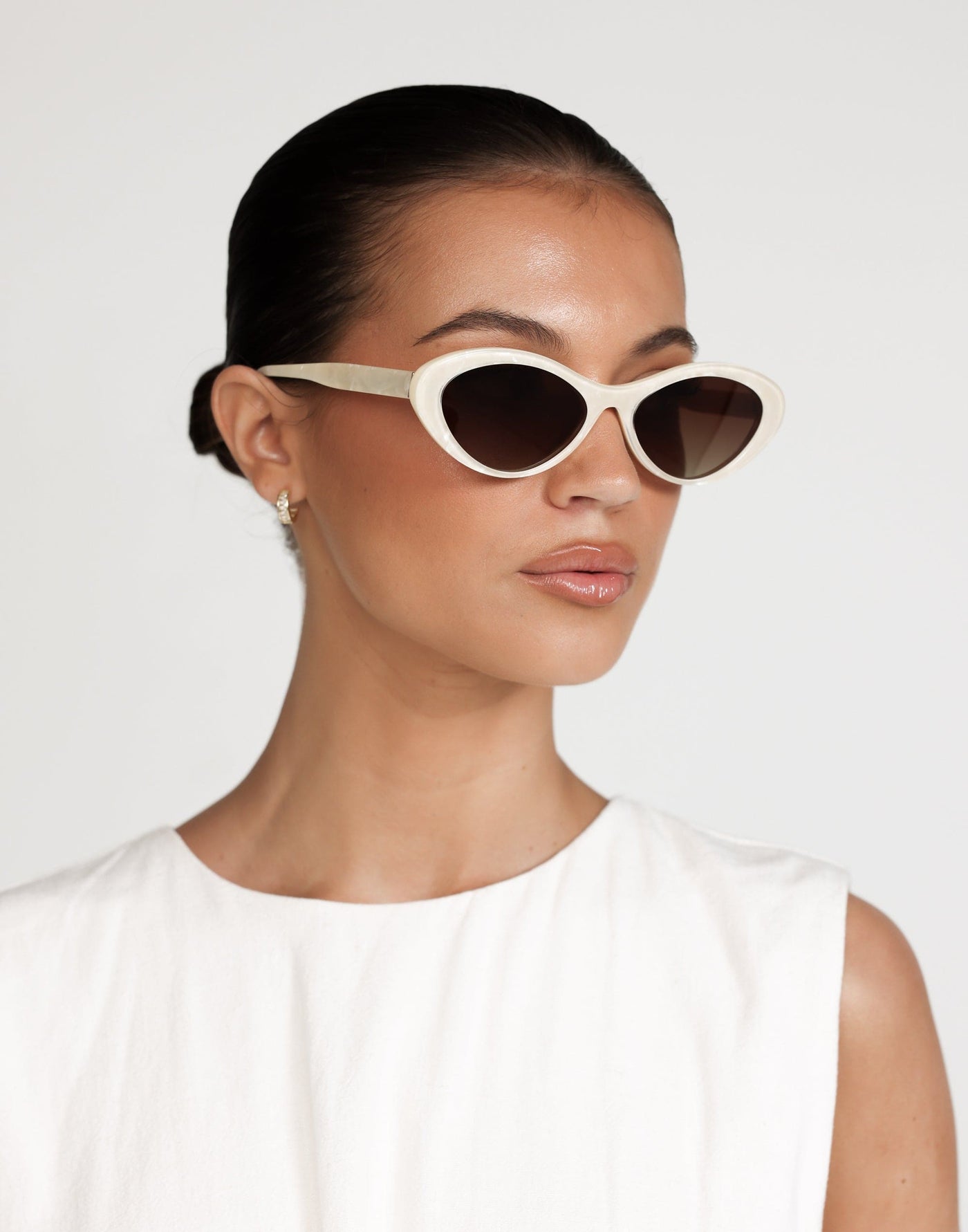 The Ferragni Sunglasses (Cream Tort Honey Fade) - By Banbé - - Women's Accessories - Charcoal Clothing