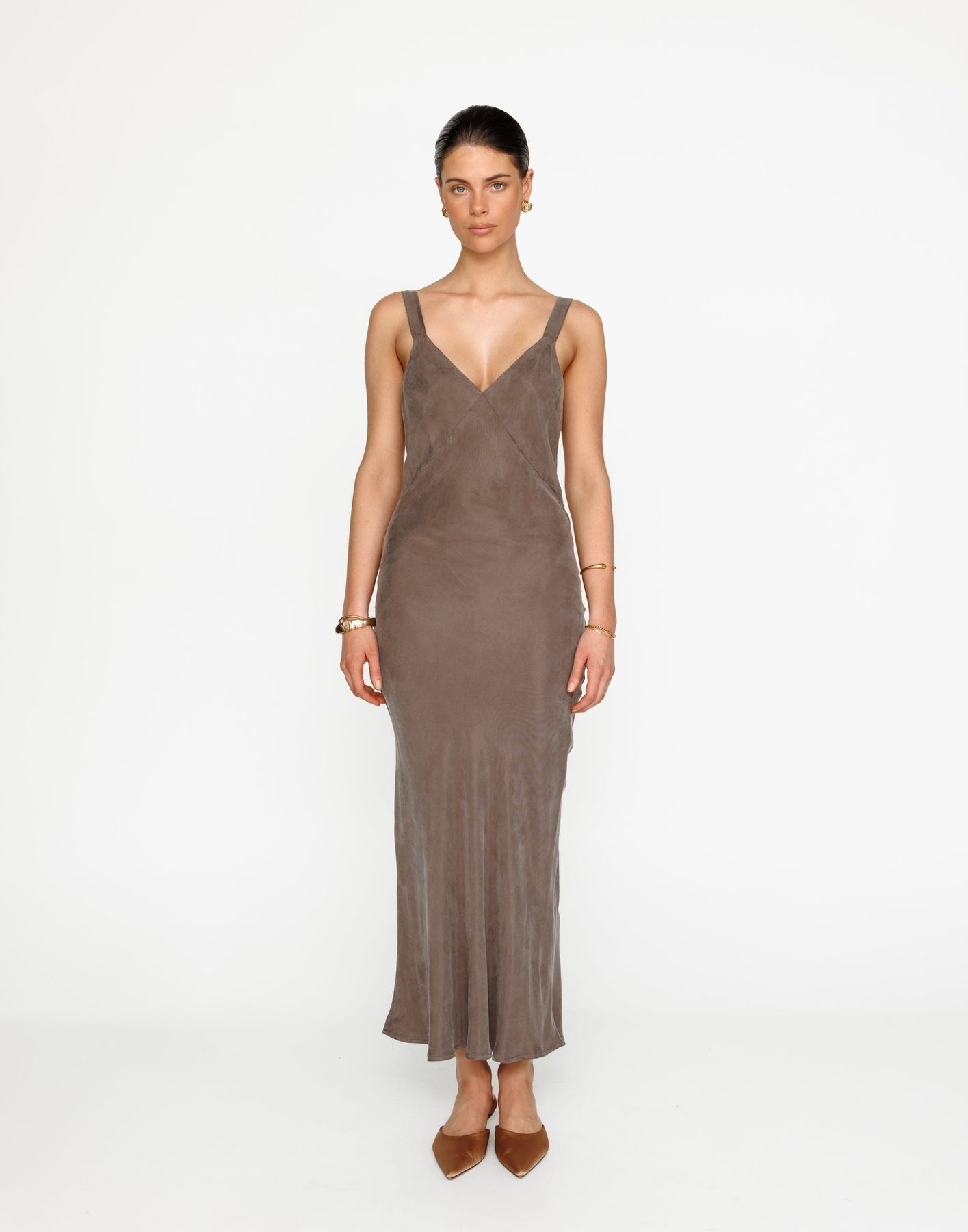 Collective Dress - Kirsty Maxi Dress (Warm Grey)
                Add to wishlist third image