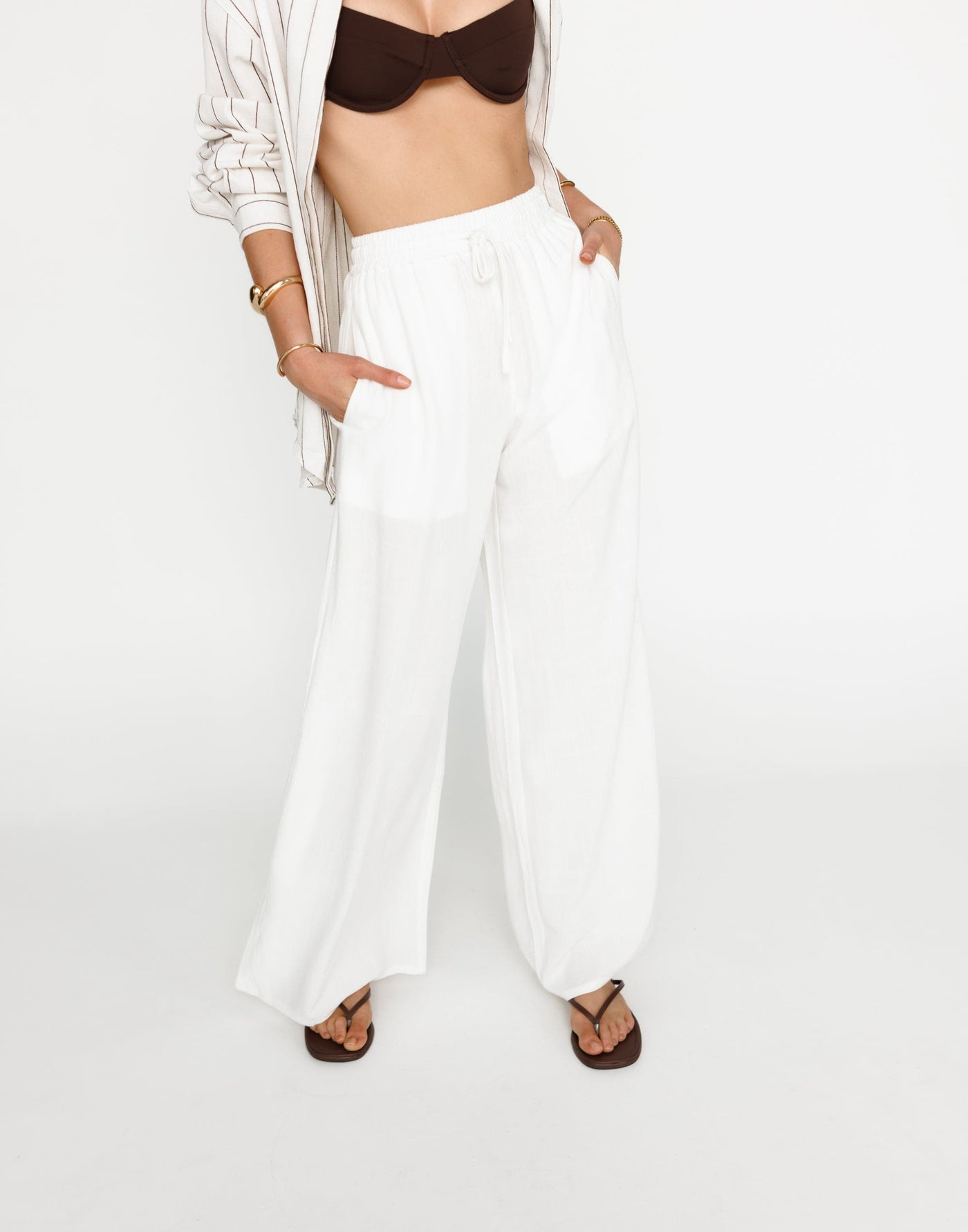 Showdown Pants (White) | CHARCOAL Exclusive - - Women's Pants - Charcoal Clothing