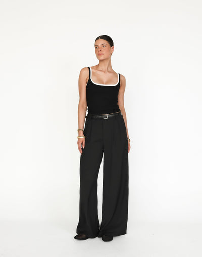 Phoenix Pants (Black) | CHARCOAL Exclusive - High Waisted Wide Leg Pants - Women's Pants - Charcoal Clothing