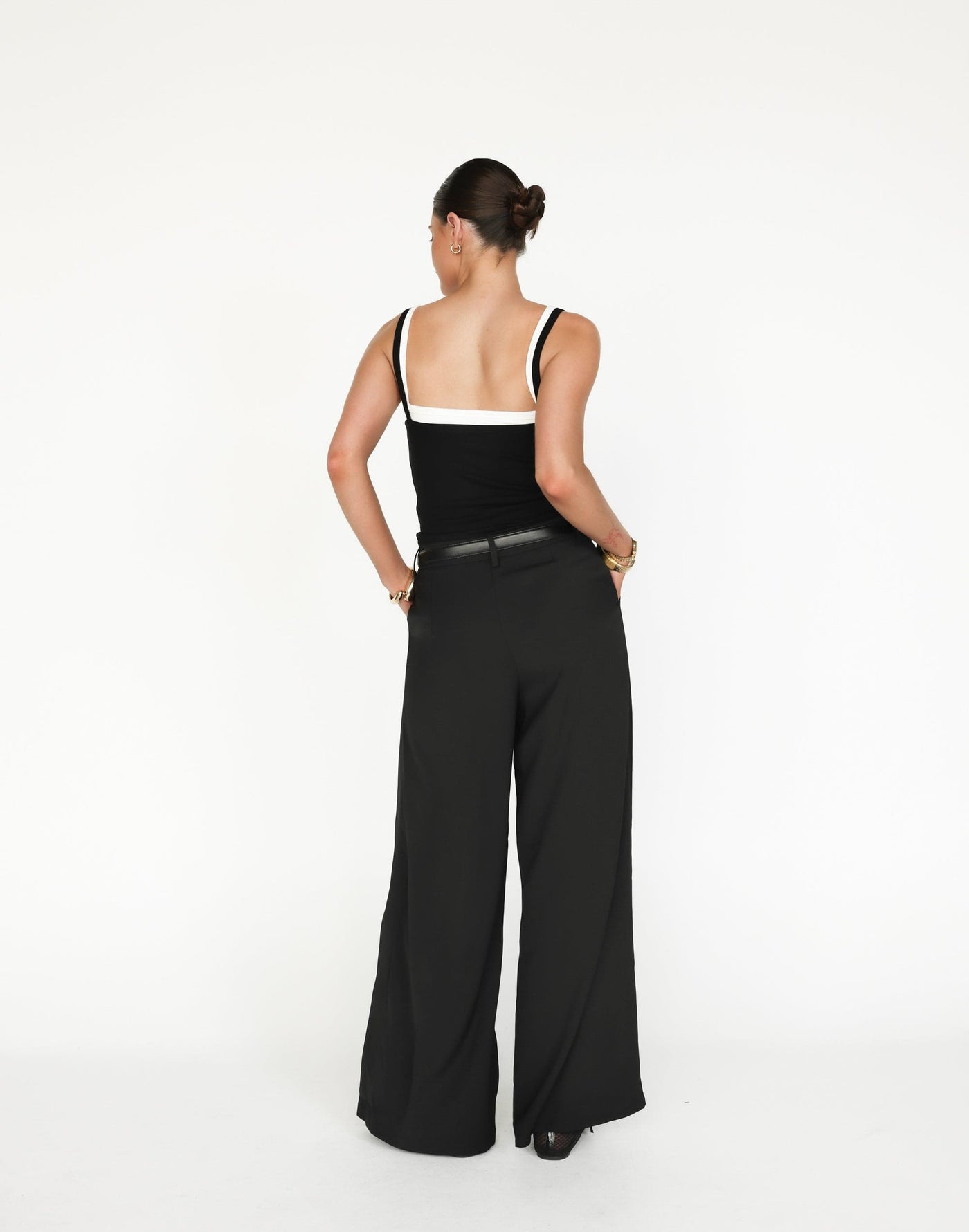 Phoenix Pants (Black) | CHARCOAL Exclusive - High Waisted Wide Leg Pants - Women's Pants - Charcoal Clothing