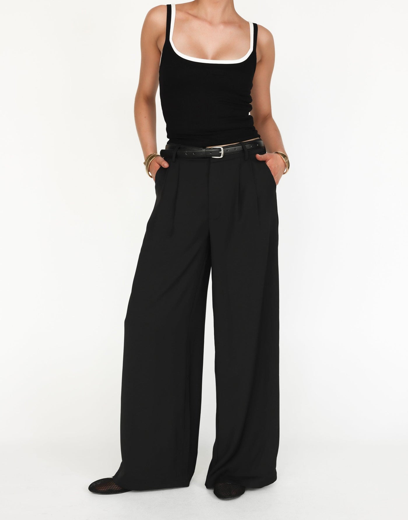 Phoenix Pants (Black) | CHARCOAL Exclusive - High Waisted Wide Leg Pants - Women's Pants - Charcoal Clothing