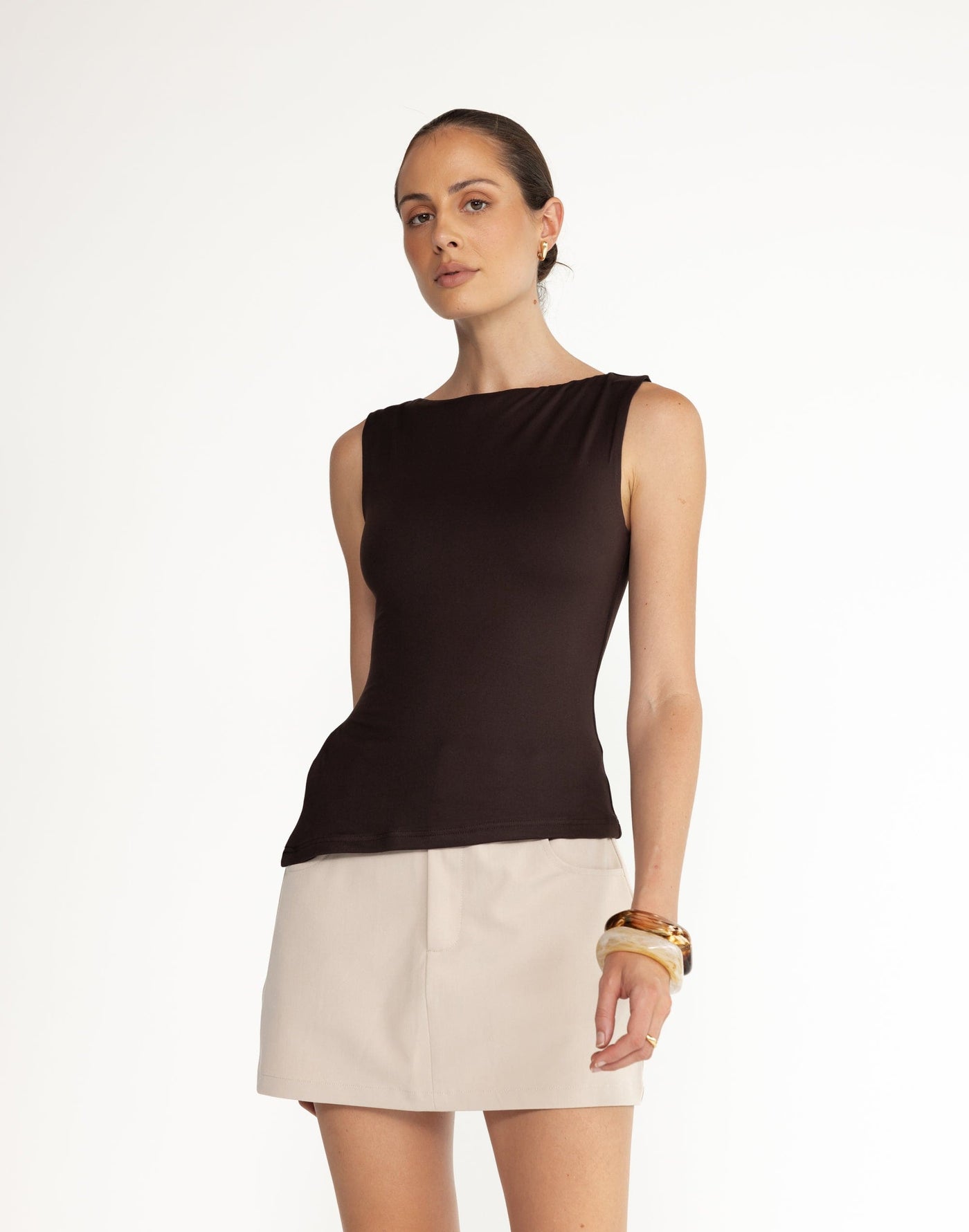 Amanda Top (Chocolate) | CHARCOAL Exclusive - - Women's Top - Charcoal Clothing