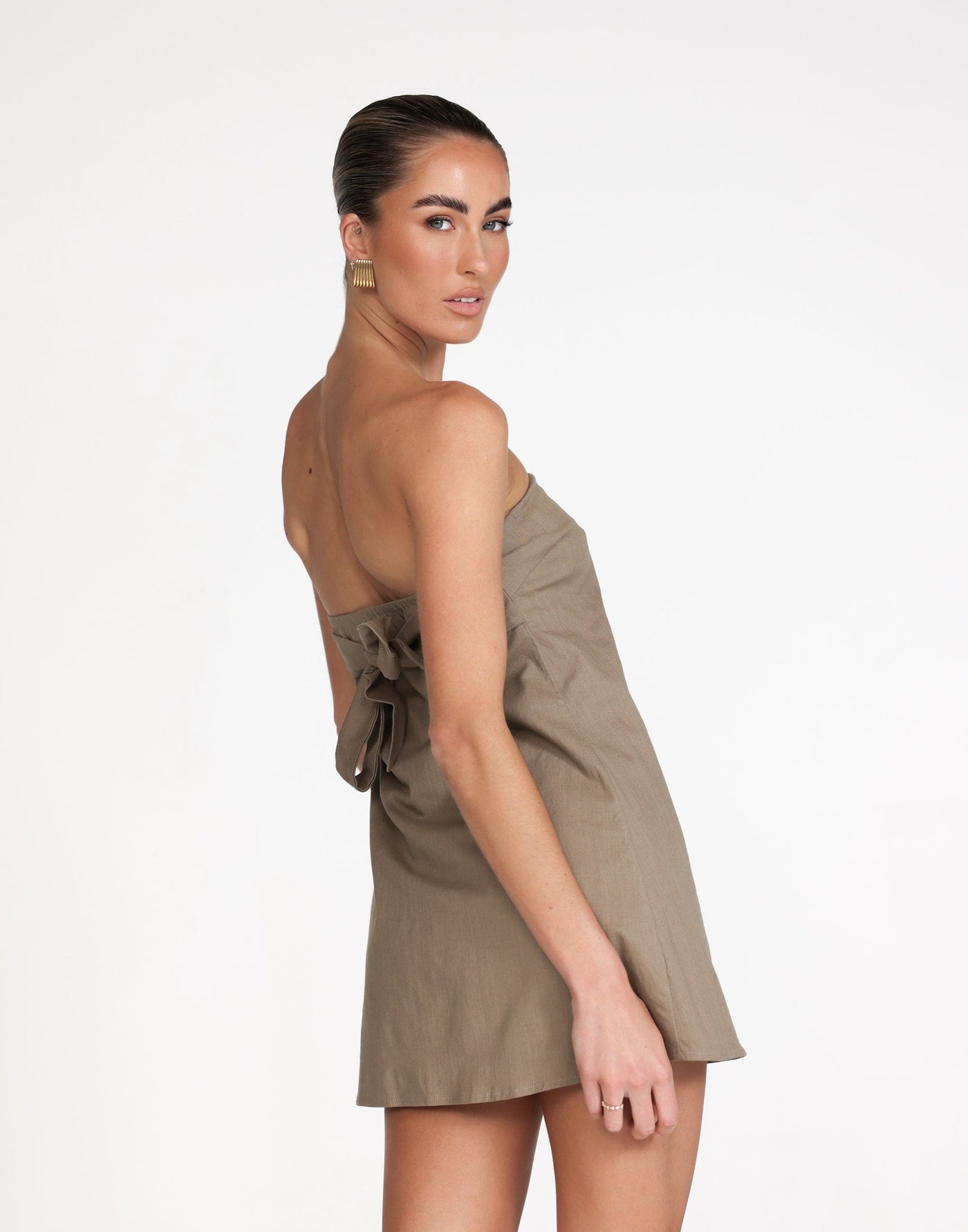 Hati Mini Dress (Mushroom) | CHARCOAL Exclusive - - Women's Dress - Charcoal Clothing