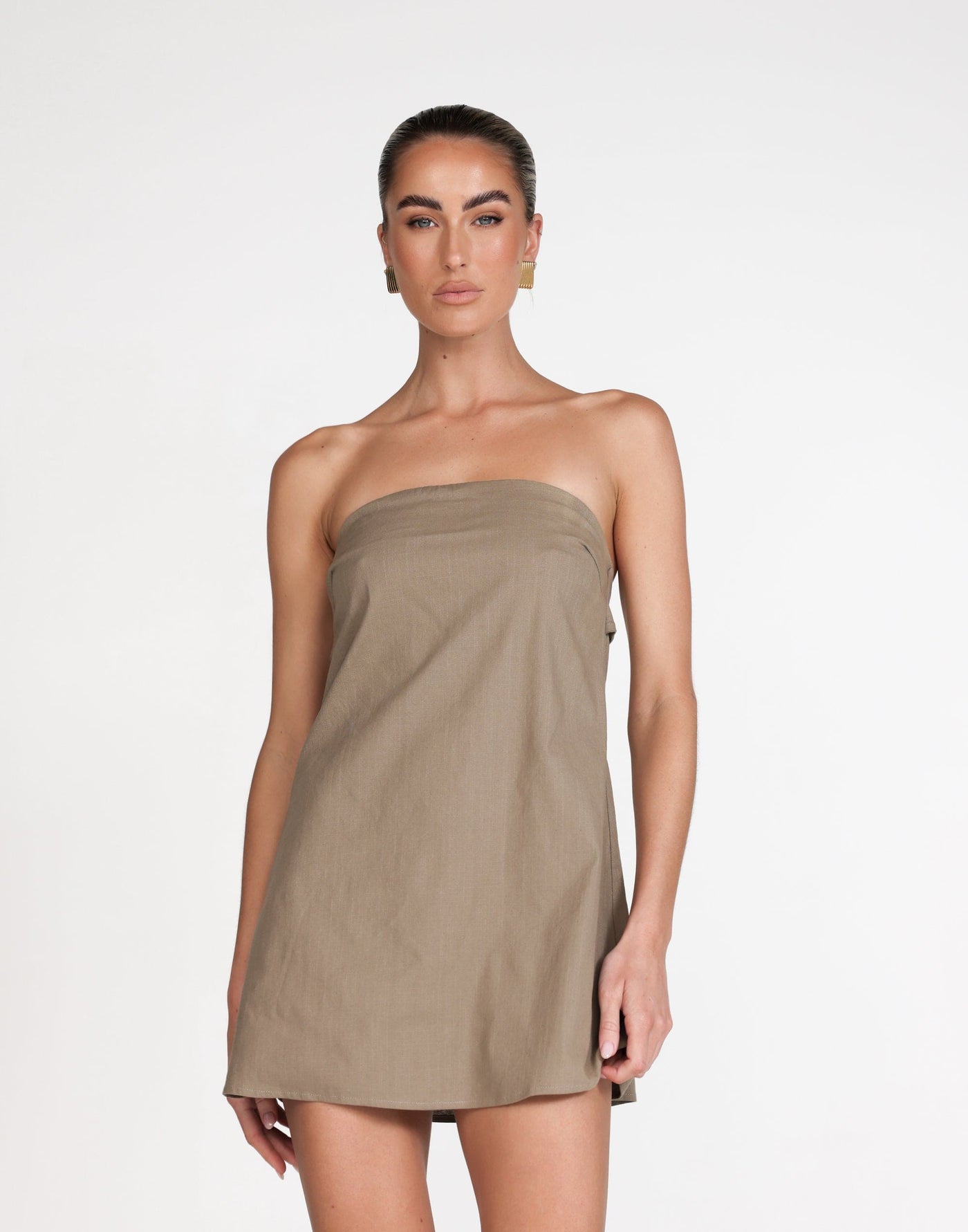 Hati Mini Dress (Mushroom) | CHARCOAL Exclusive - - Women's Dress - Charcoal Clothing