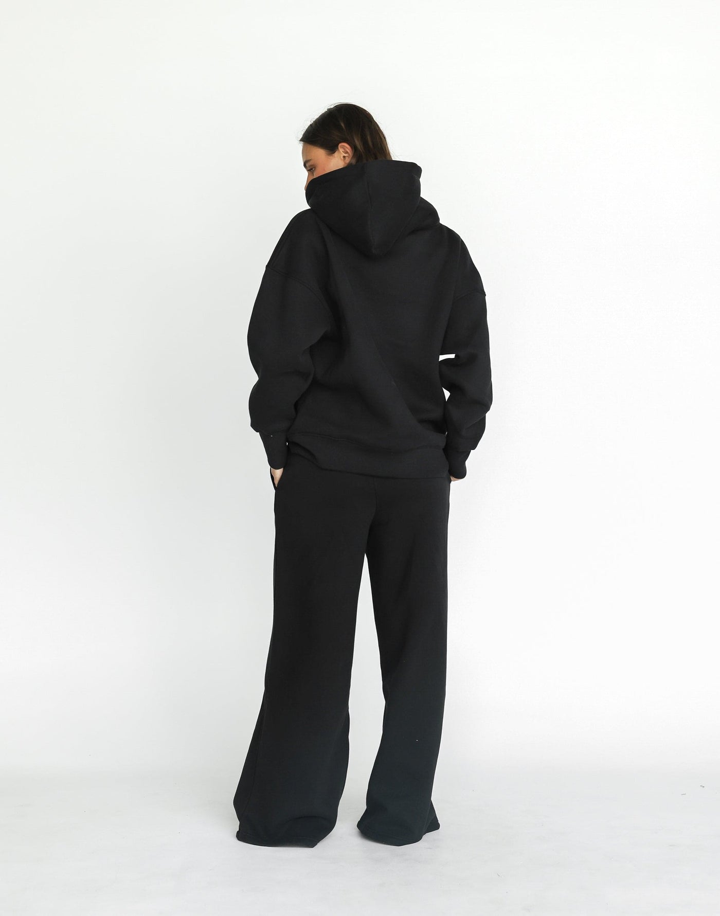 Noah Hoodie Black CHARCOAL Exclusive Oversized Dual Pocket Fleece Lined Hoodie