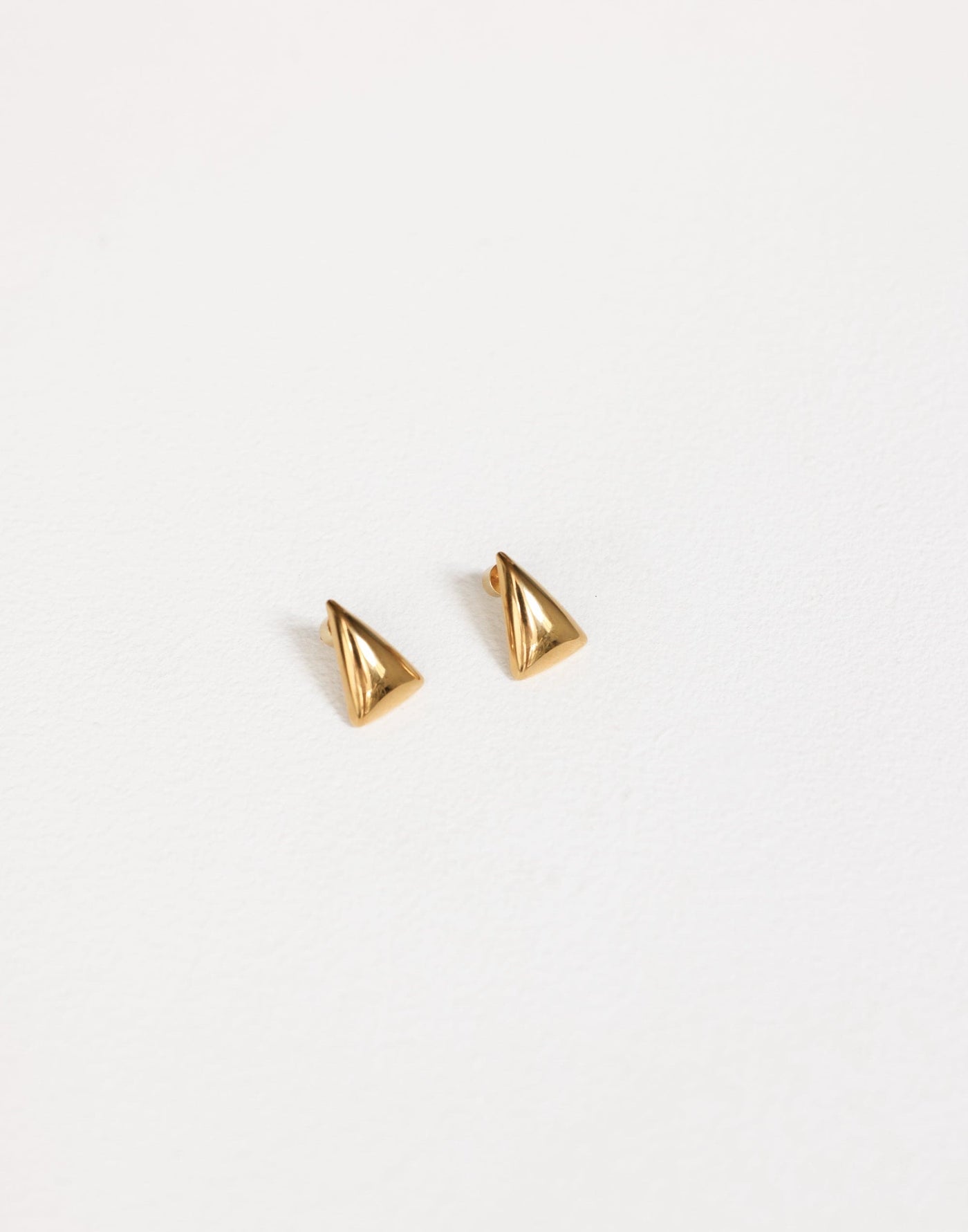 Valdez Earrings (Gold) - Triangular Shaped Gold-toned Earring - Women's Accessories - Charcoal Clothing