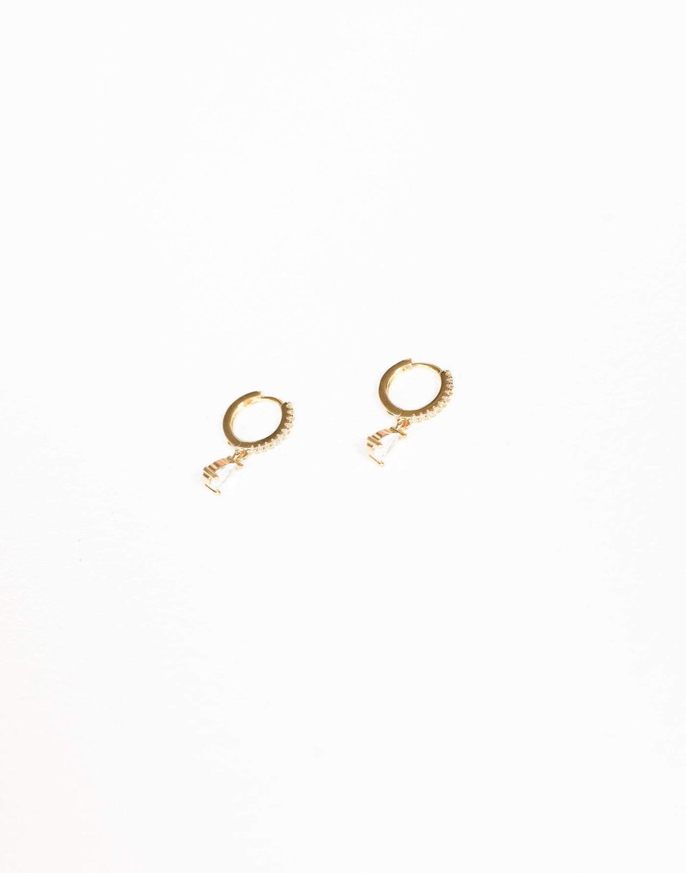 Kaelin Earrings (Gold) - Drop Imitation Diamond Earring - Women's Accessories - Charcoal Clothing