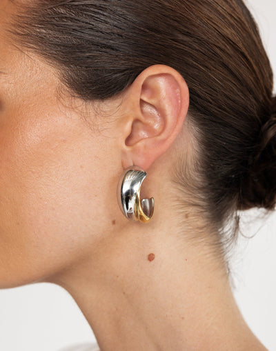 Trina Earrings (Gold/Silver) - - Women's Accessories - Charcoal Clothing