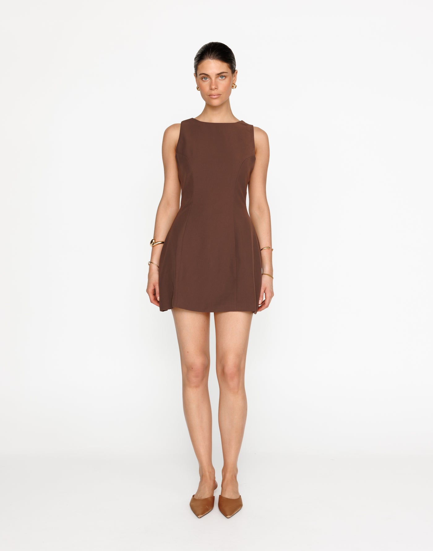 Cordelia Mini Dress (Cocoa) | CHARCOAL Exclusive - - Women's Dress - Charcoal Clothing