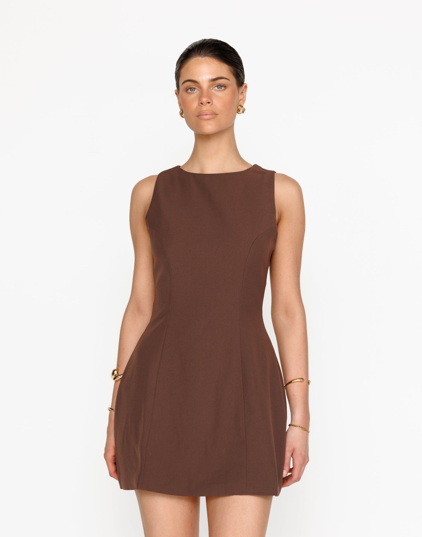 Cordelia Mini Dress (Cocoa) | CHARCOAL Exclusive - - Women's Dress - Charcoal Clothing