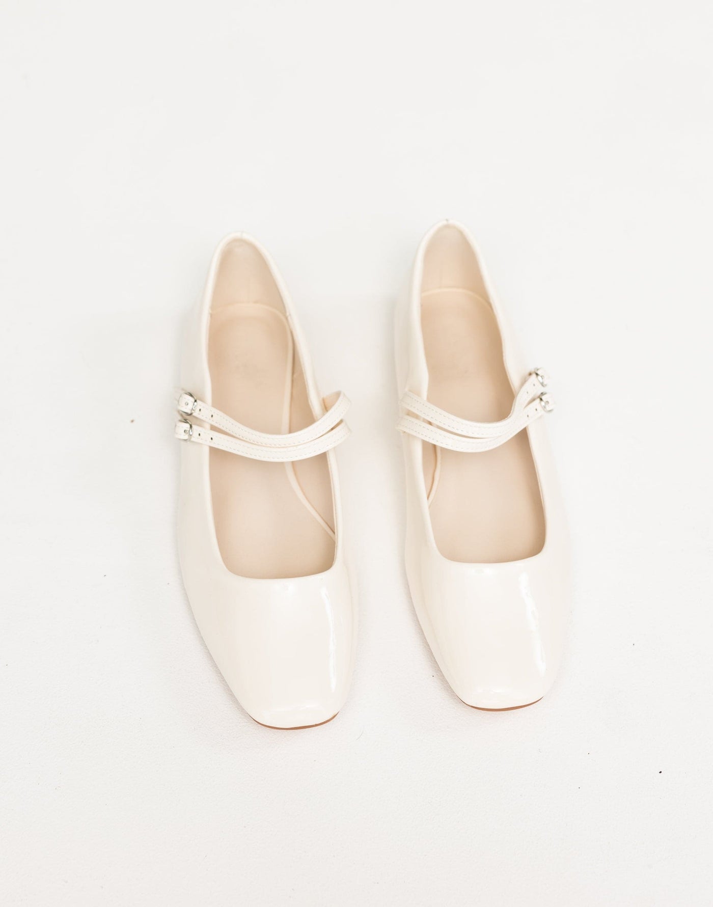 Finnegan Flats (Bone Patent) - By Billini - Dual Strap Ballet Flats - Women's Shoes - Charcoal Clothing