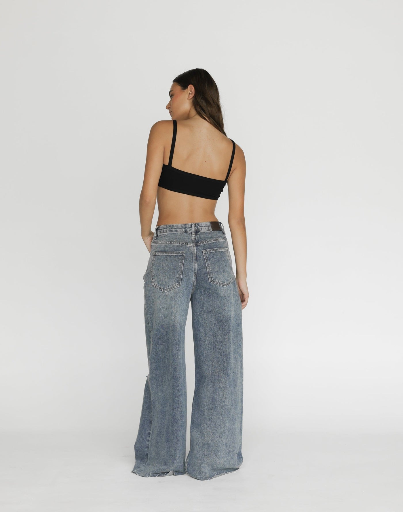 Jacob Jeans (Faded) | CHARCOAL Exclusive - Ripped Knee High Waisted Jean - Women's Pants - Charcoal Clothing