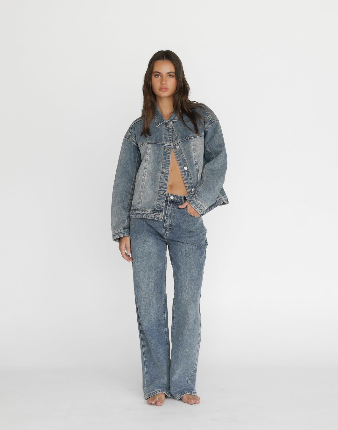 Cole Jeans (Faded) | CHARCOAL Exclusive - High Rise Mom Style Jean - Women's Pants - Charcoal Clothing