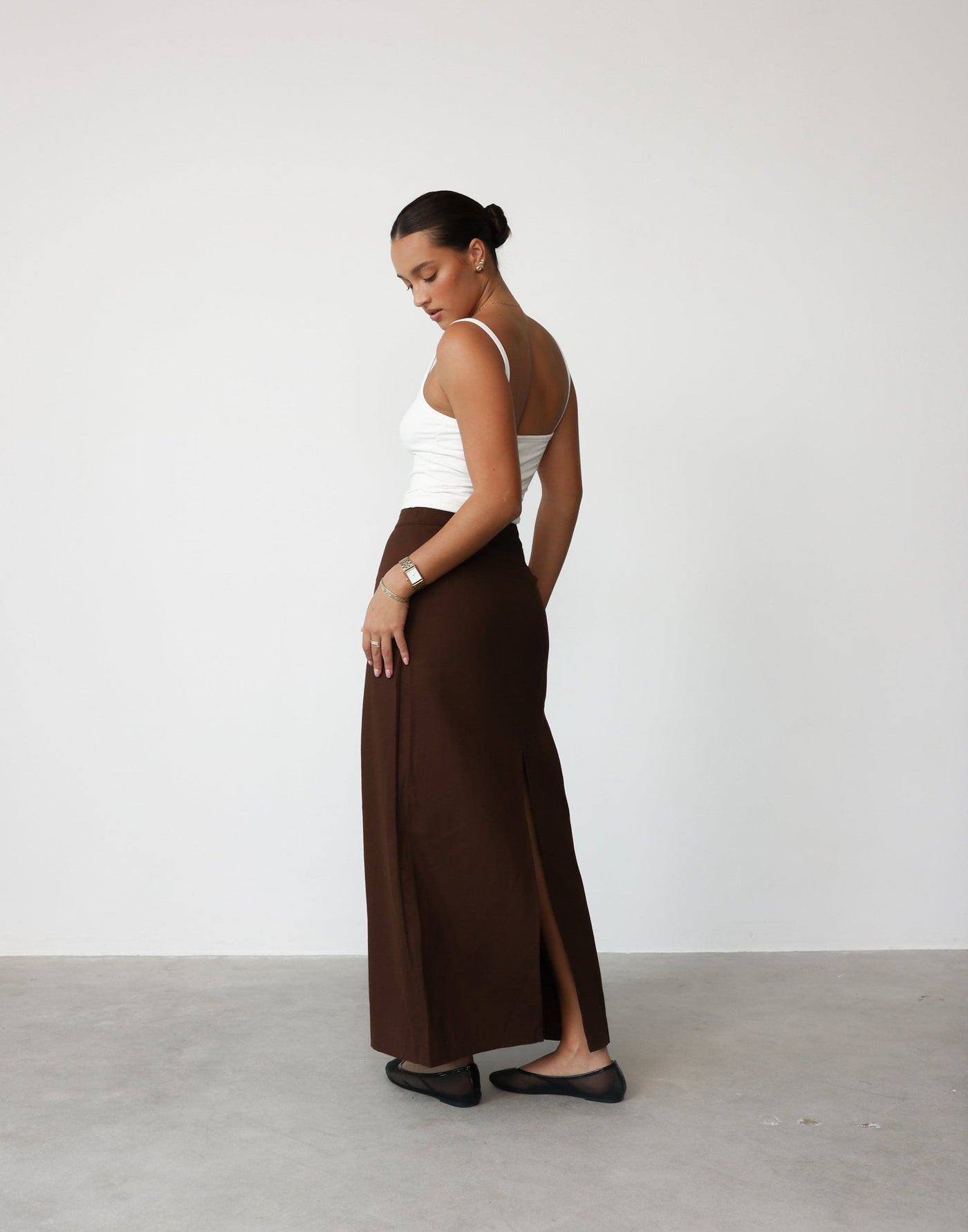 Kristen Maxi Skirt (Chocolate) | CHARCOAL Exclusive - - Women's Skirt - Charcoal Clothing