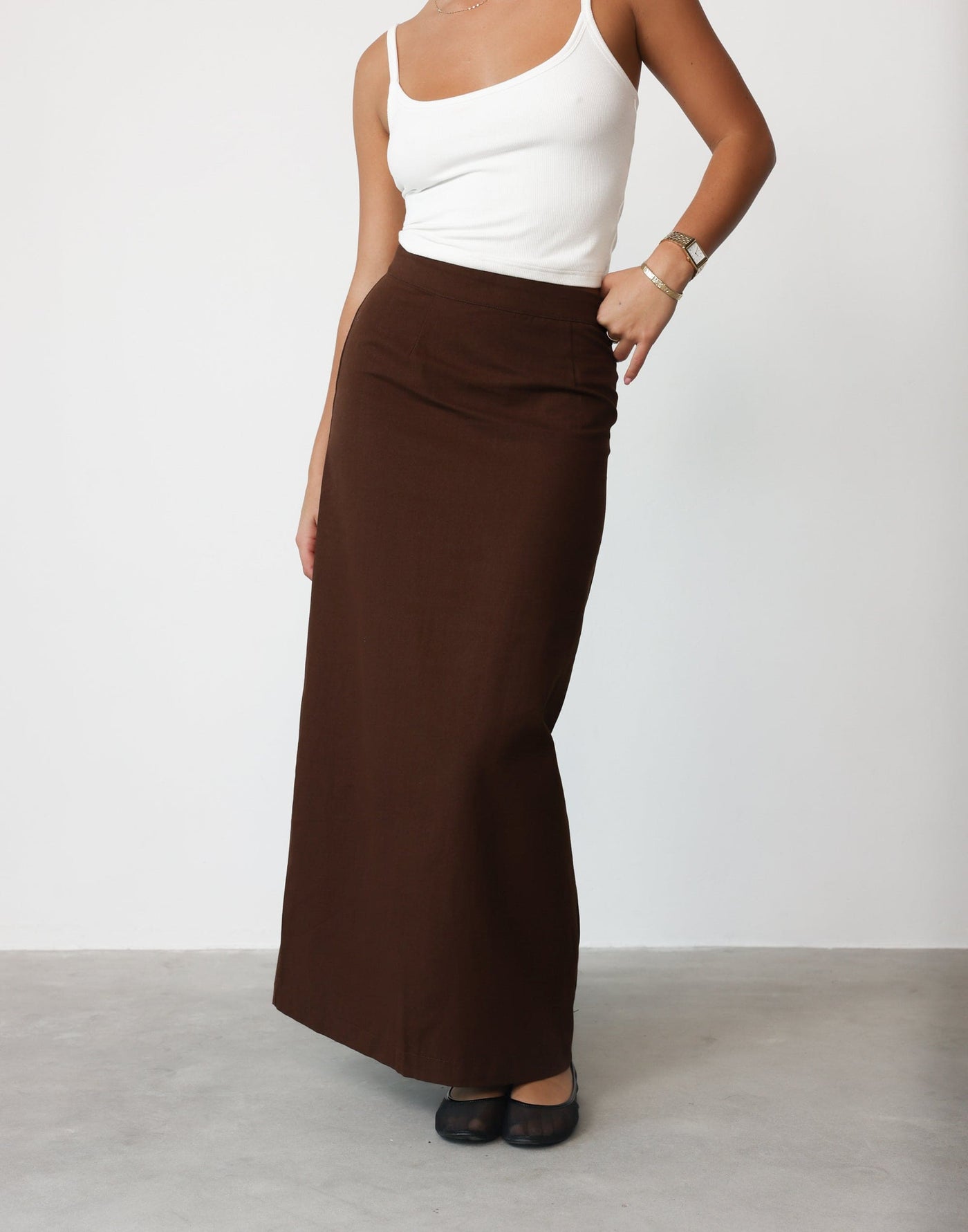 Kristen Maxi Skirt (Chocolate) | CHARCOAL Exclusive - - Women's Skirt - Charcoal Clothing