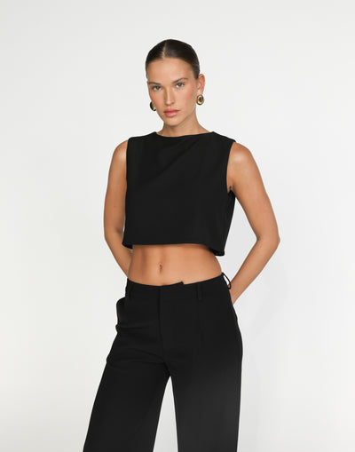 Lenora Top (Black) | CHARCOAL Exclusive - - Women's Top - Charcoal Clothing