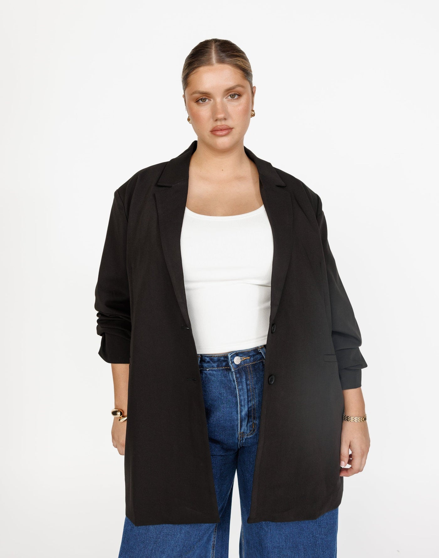 Ashwood Blazer (Black) - CHARCOAL Exclusive - Oversized Lined Suiting Blazer - Women's Outerwear - Charcoal Clothing